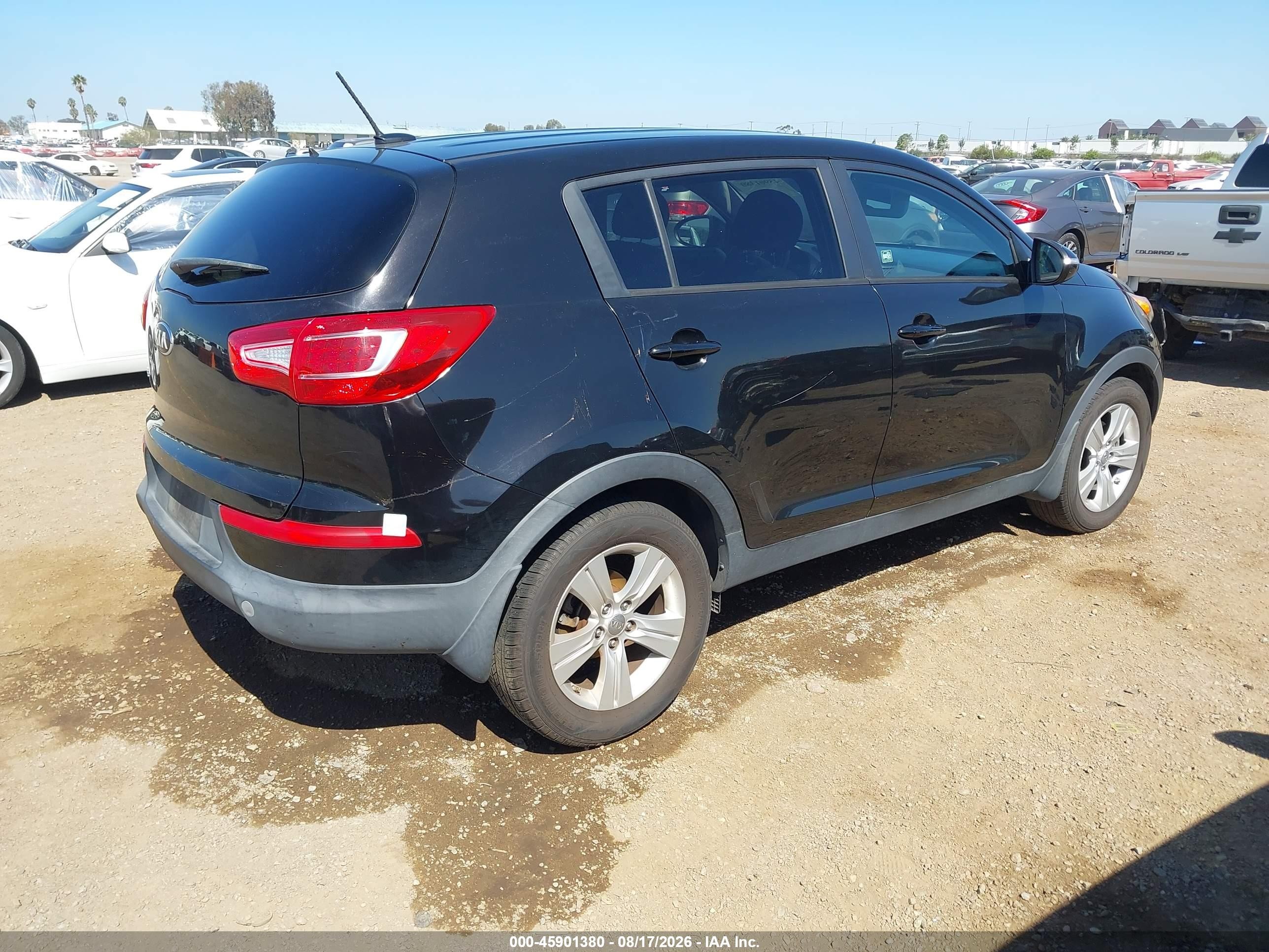 2013 Kia Sportage Lx Черный vin: KNDPB3A25D7452646