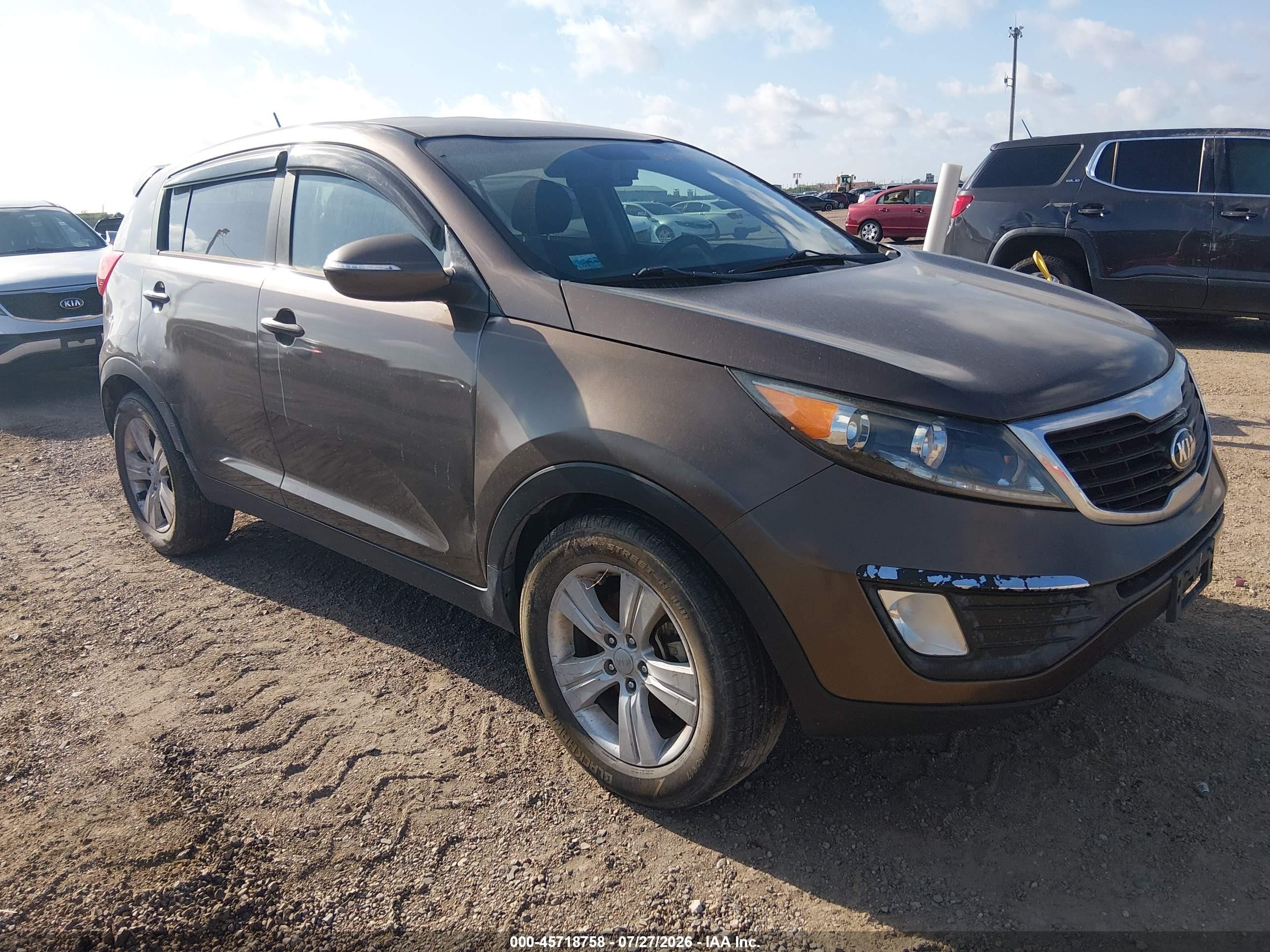 2013 Kia Sportage Lx Gray vin: KNDPB3A25D7503417