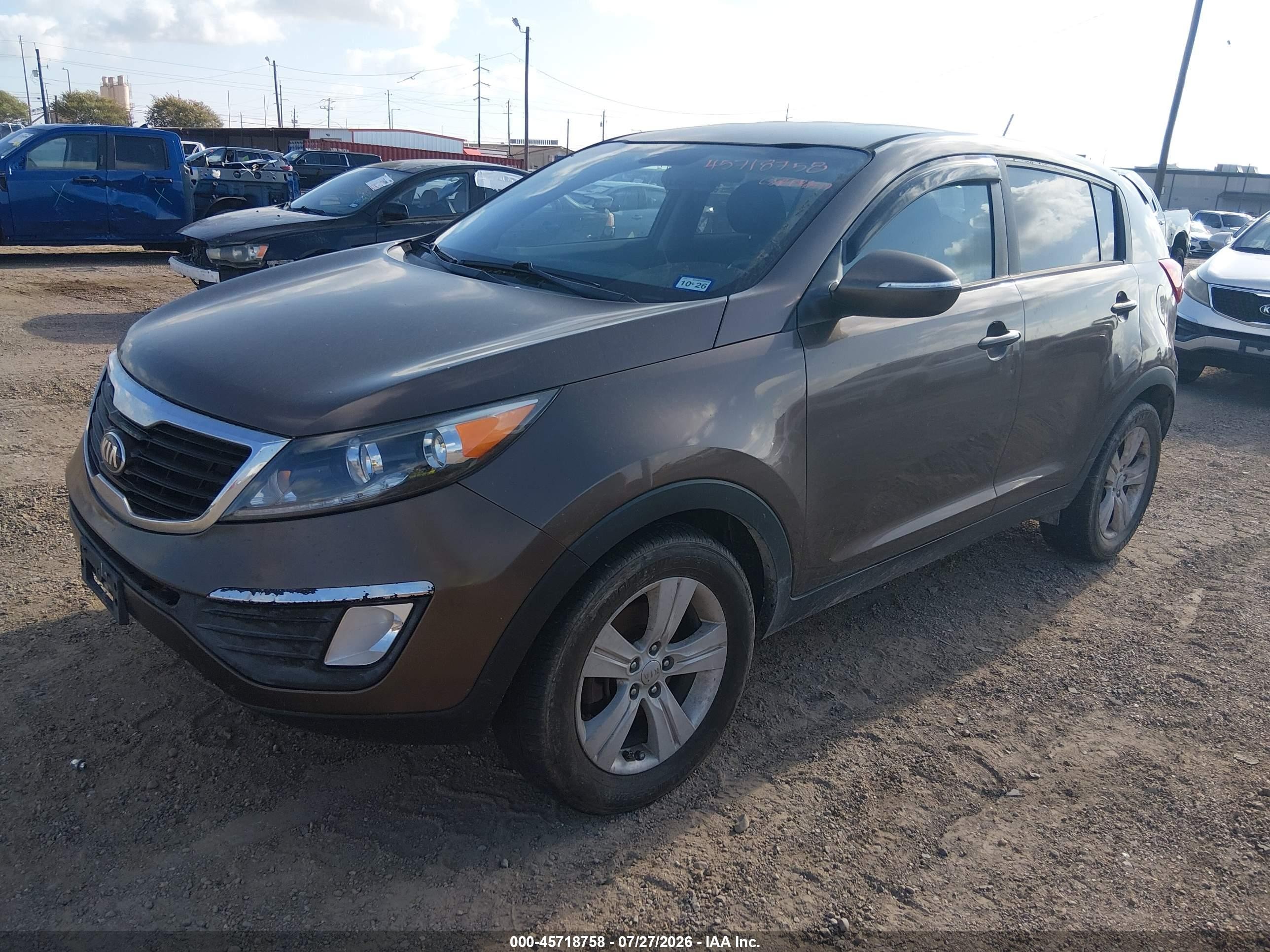 2013 Kia Sportage Lx Серый vin: KNDPB3A25D7503417