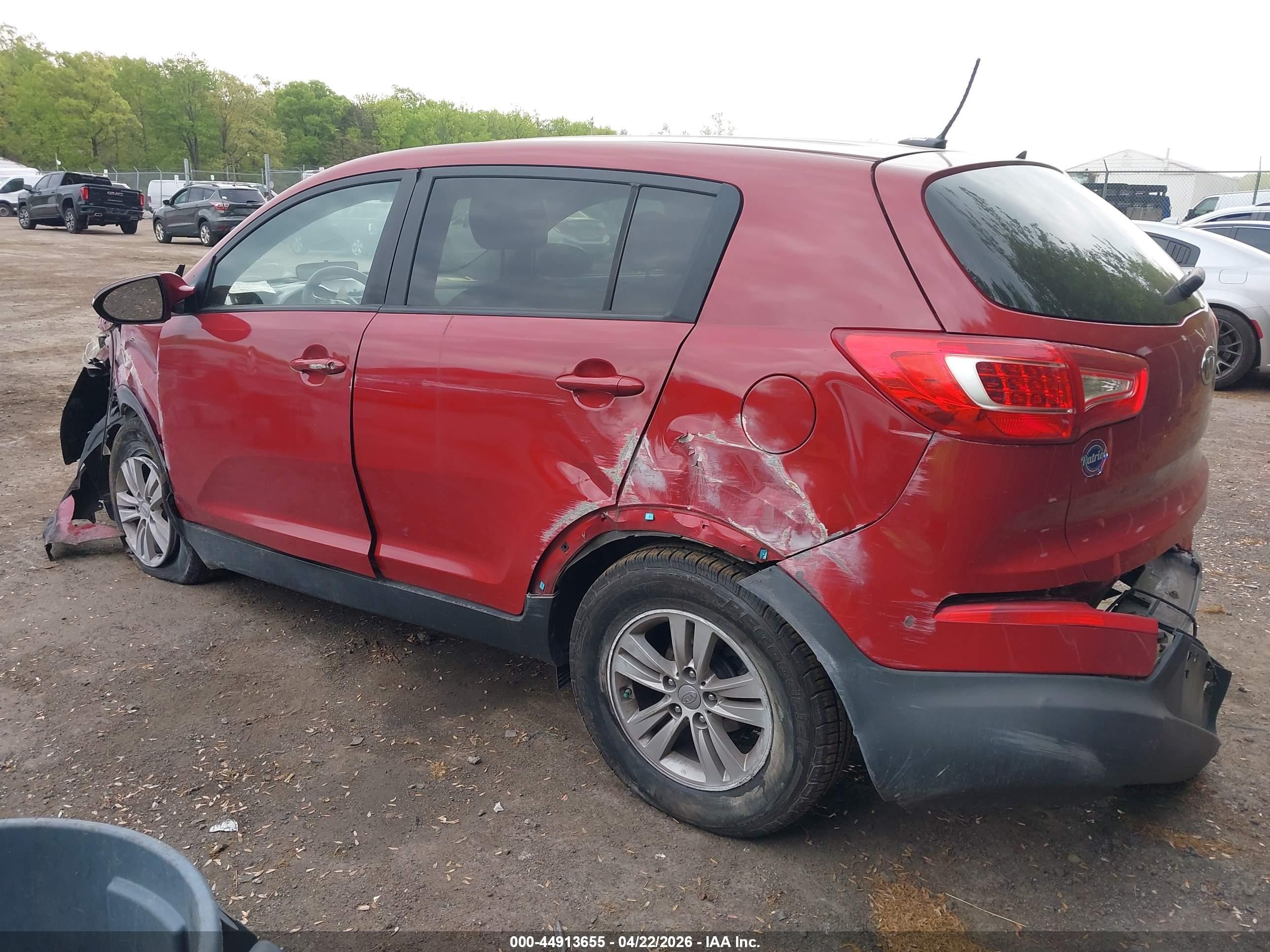 2011 Kia Sportage Lx Красный vin: KNDPB3A26B7080232