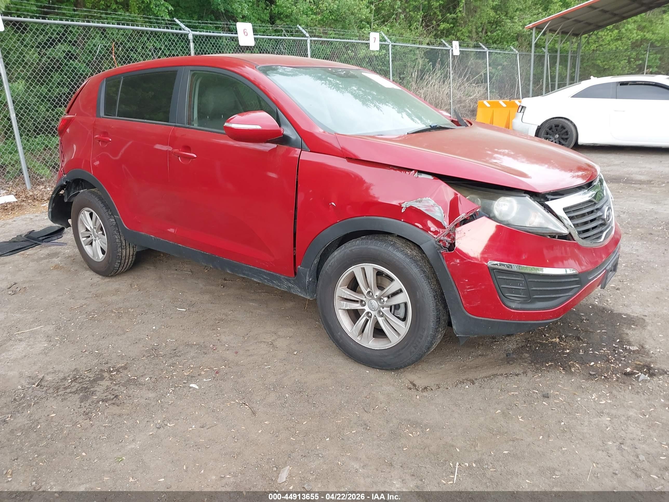 2011 Kia Sportage Lx Red vin: KNDPB3A26B7080232