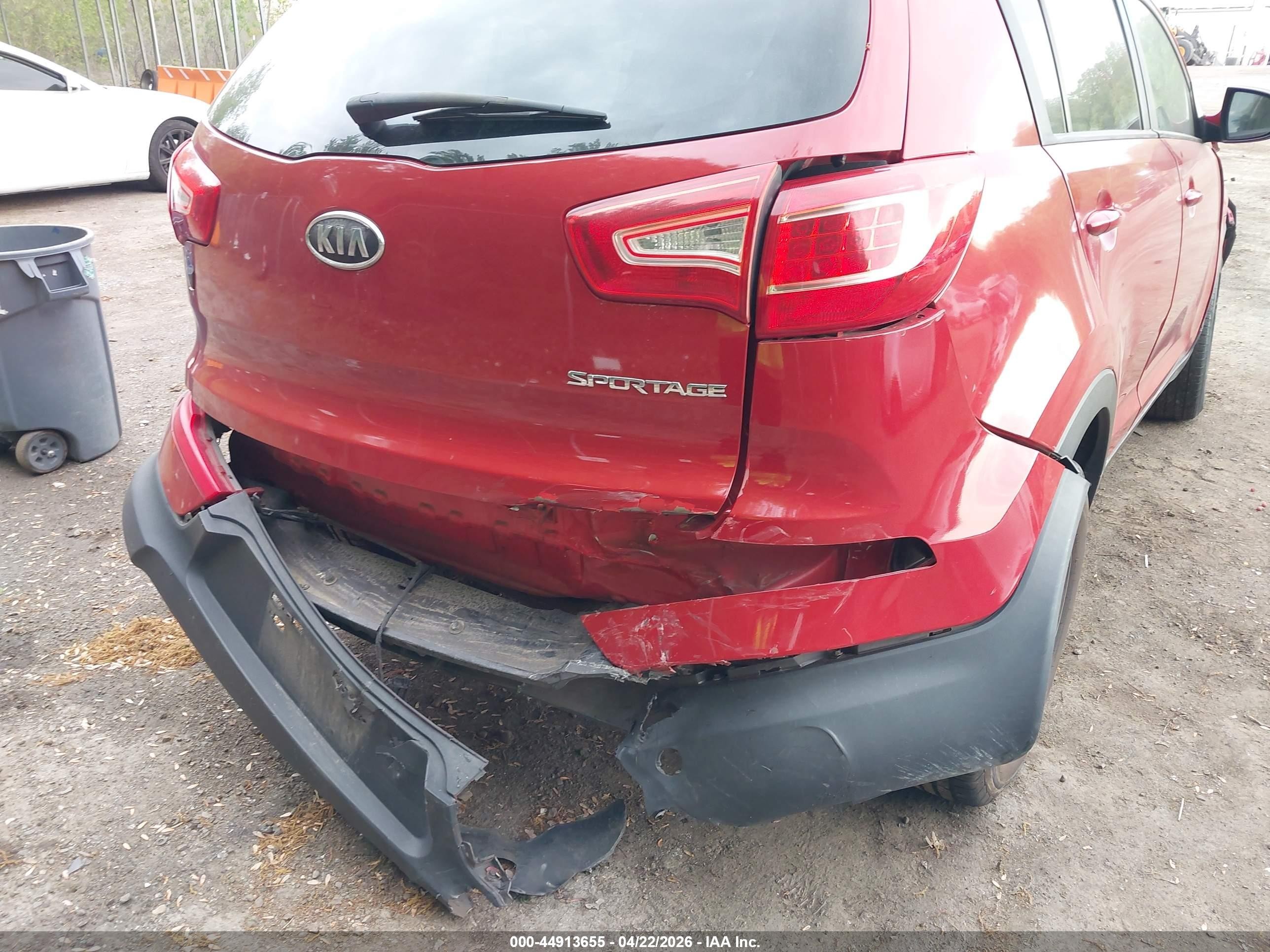 2011 Kia Sportage Lx Красный vin: KNDPB3A26B7080232