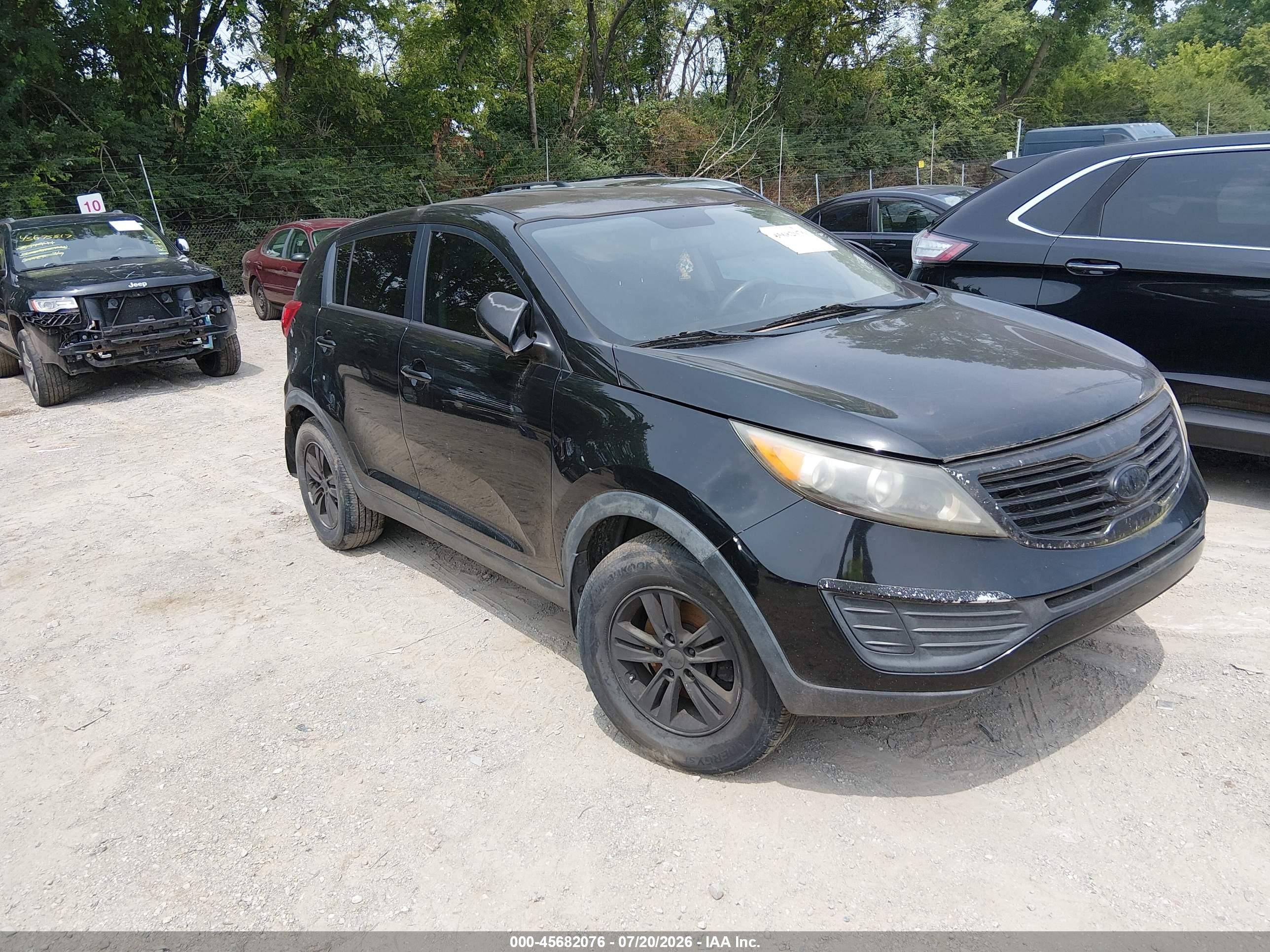 2012 Kia Sportage Lx Black vin: KNDPB3A26C7324379