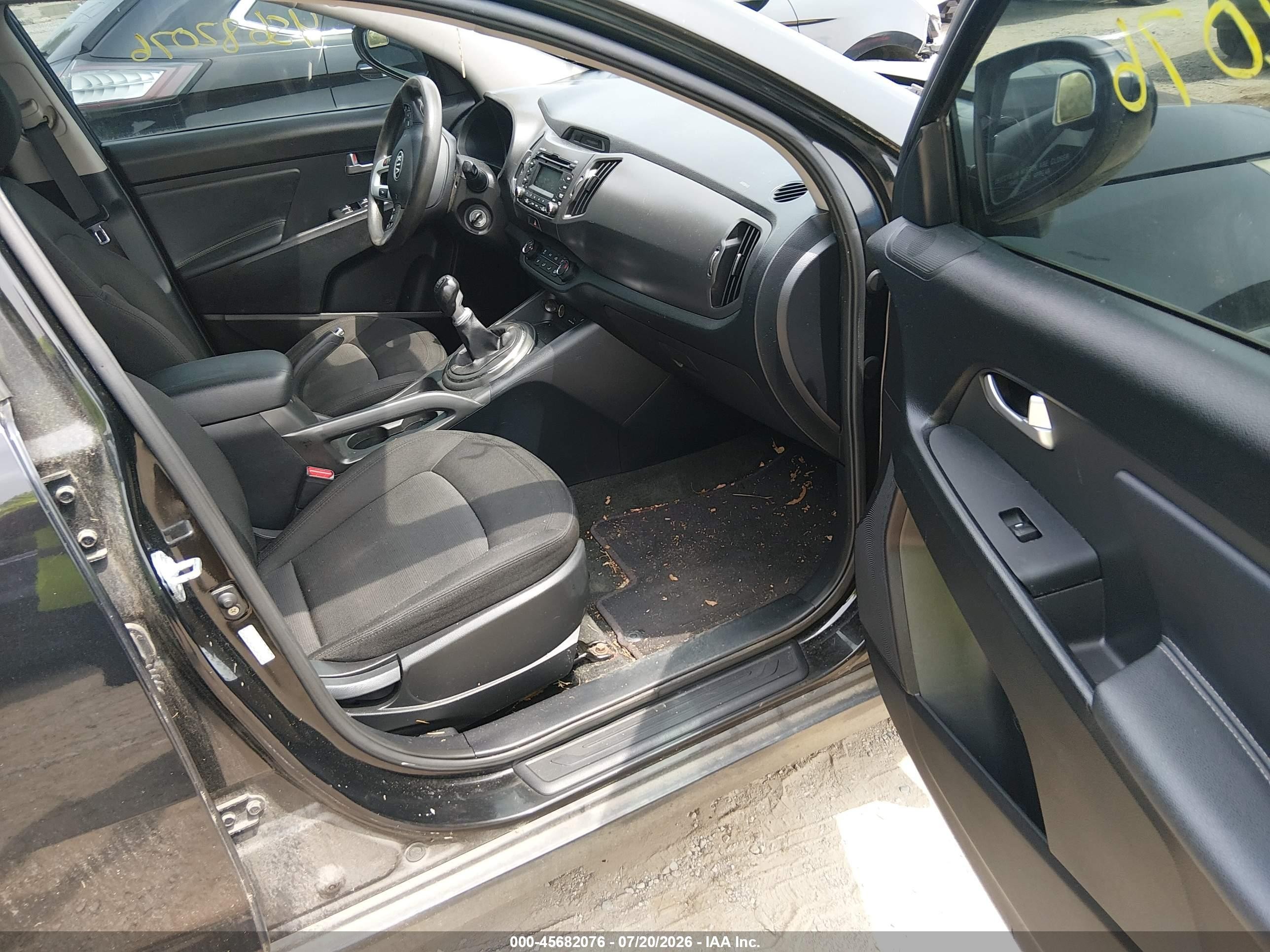 2012 Kia Sportage Lx Black vin: KNDPB3A26C7324379