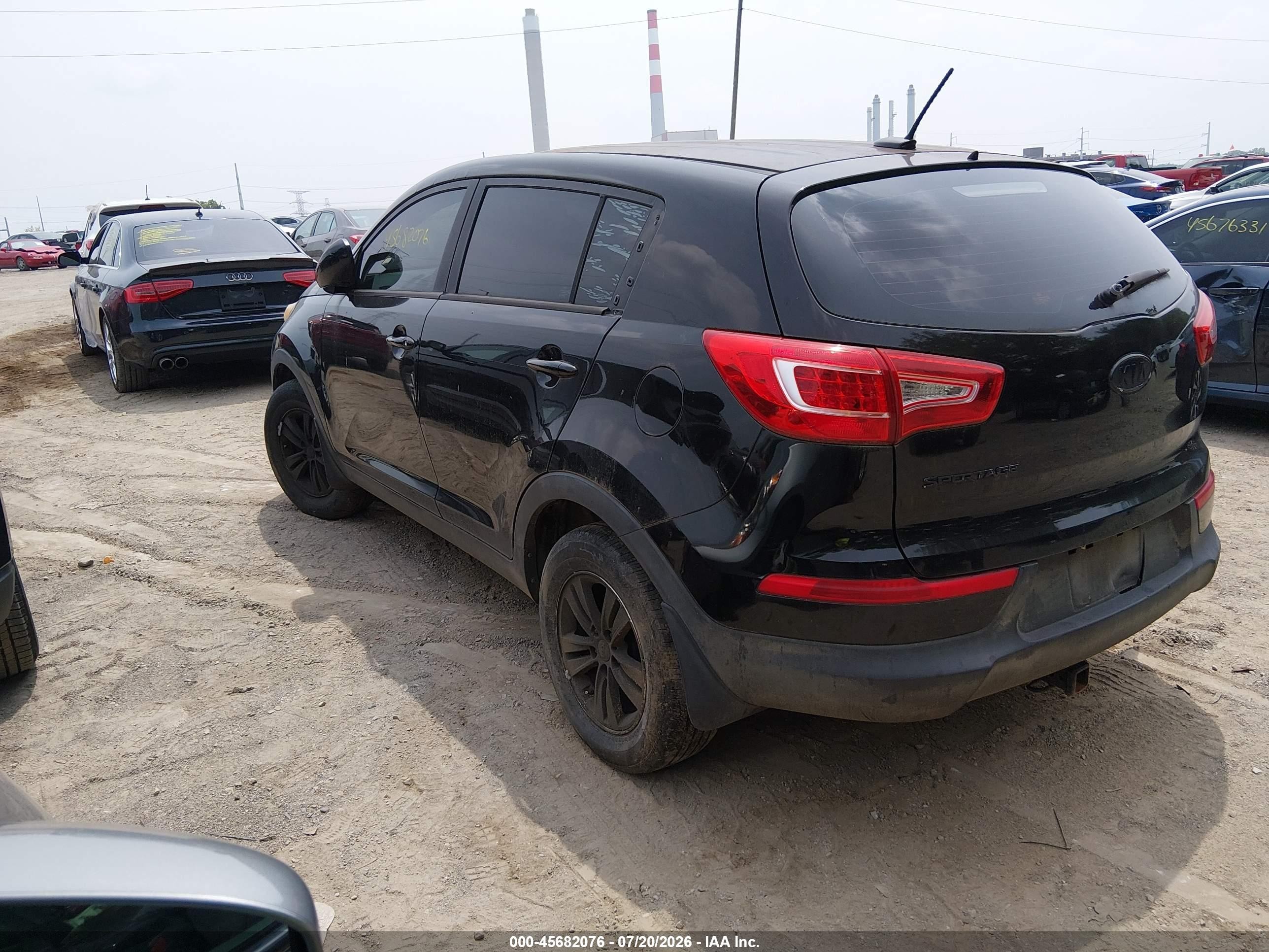 2012 Kia Sportage Lx Black vin: KNDPB3A26C7324379
