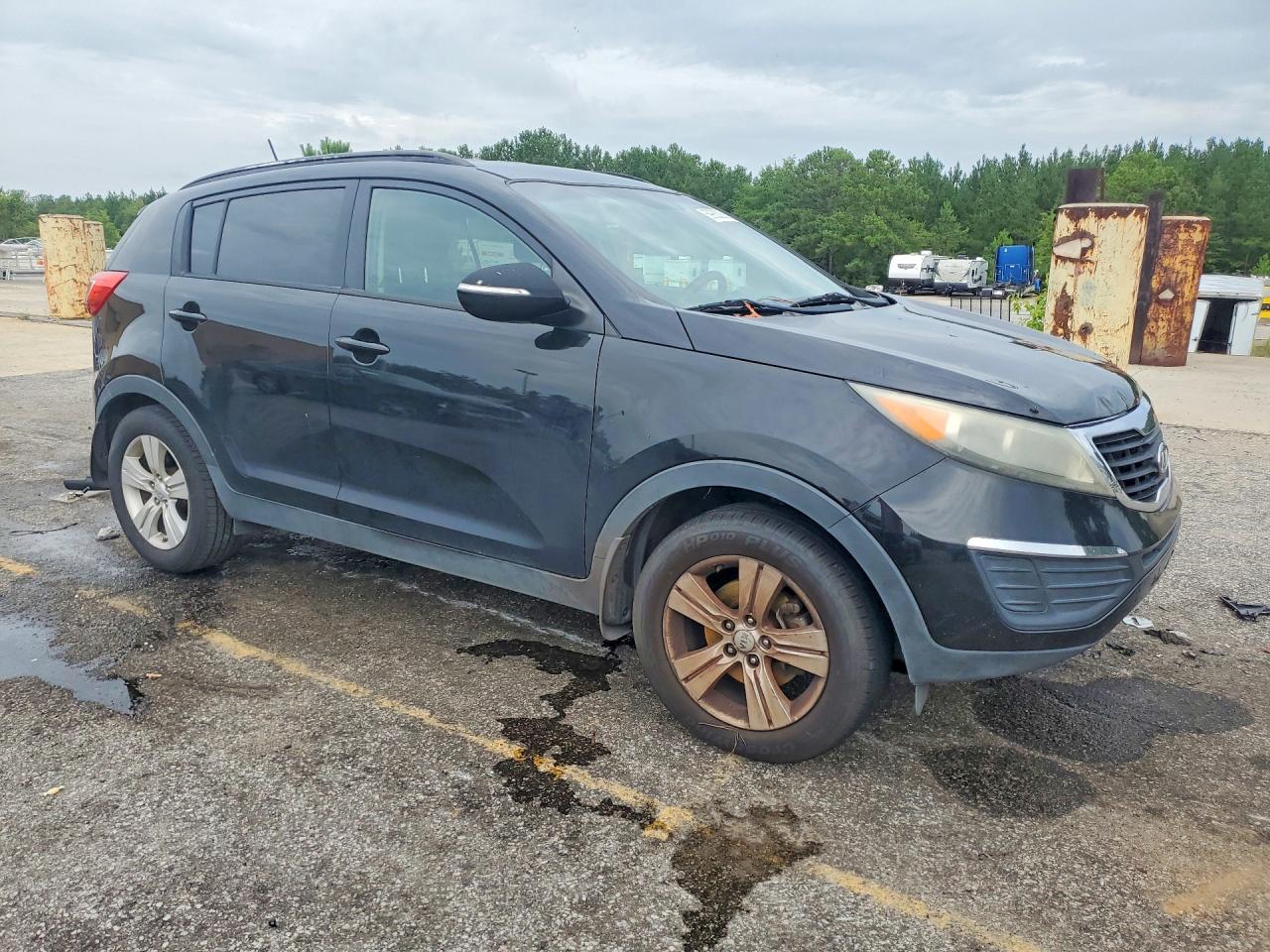 2012 Kia Sportage Lx Black vin: KNDPB3A27C7207104