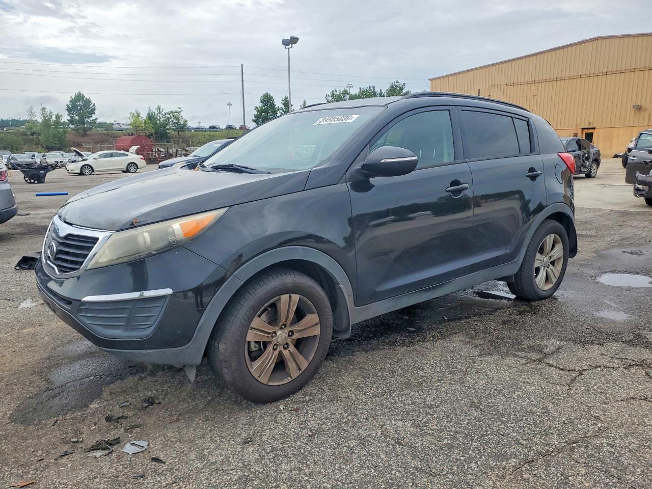 2012 Kia Sportage Lx Black vin: KNDPB3A27C7207104