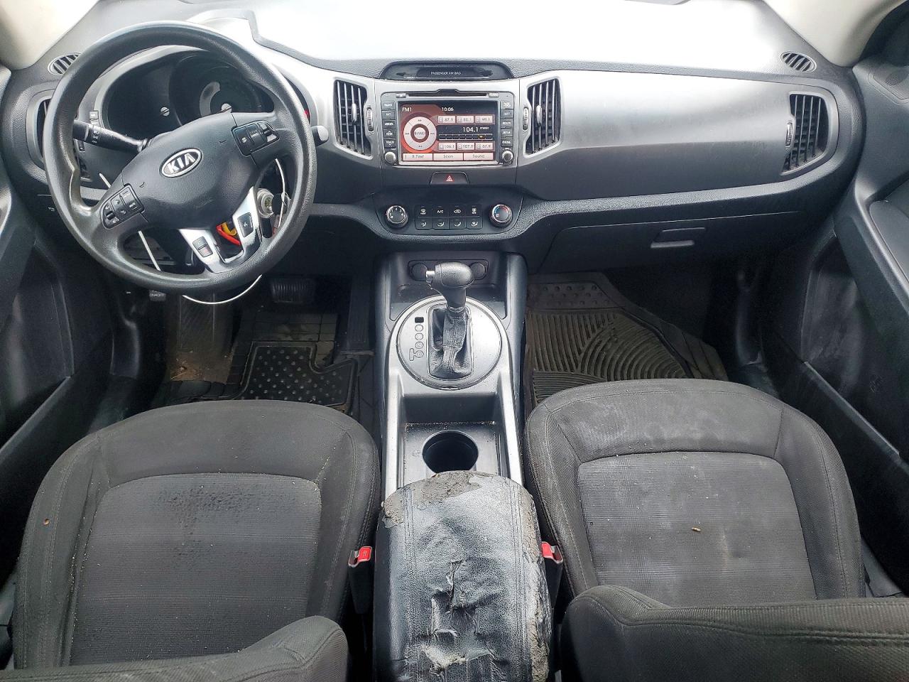 2012 Kia Sportage Lx Black vin: KNDPB3A27C7207104