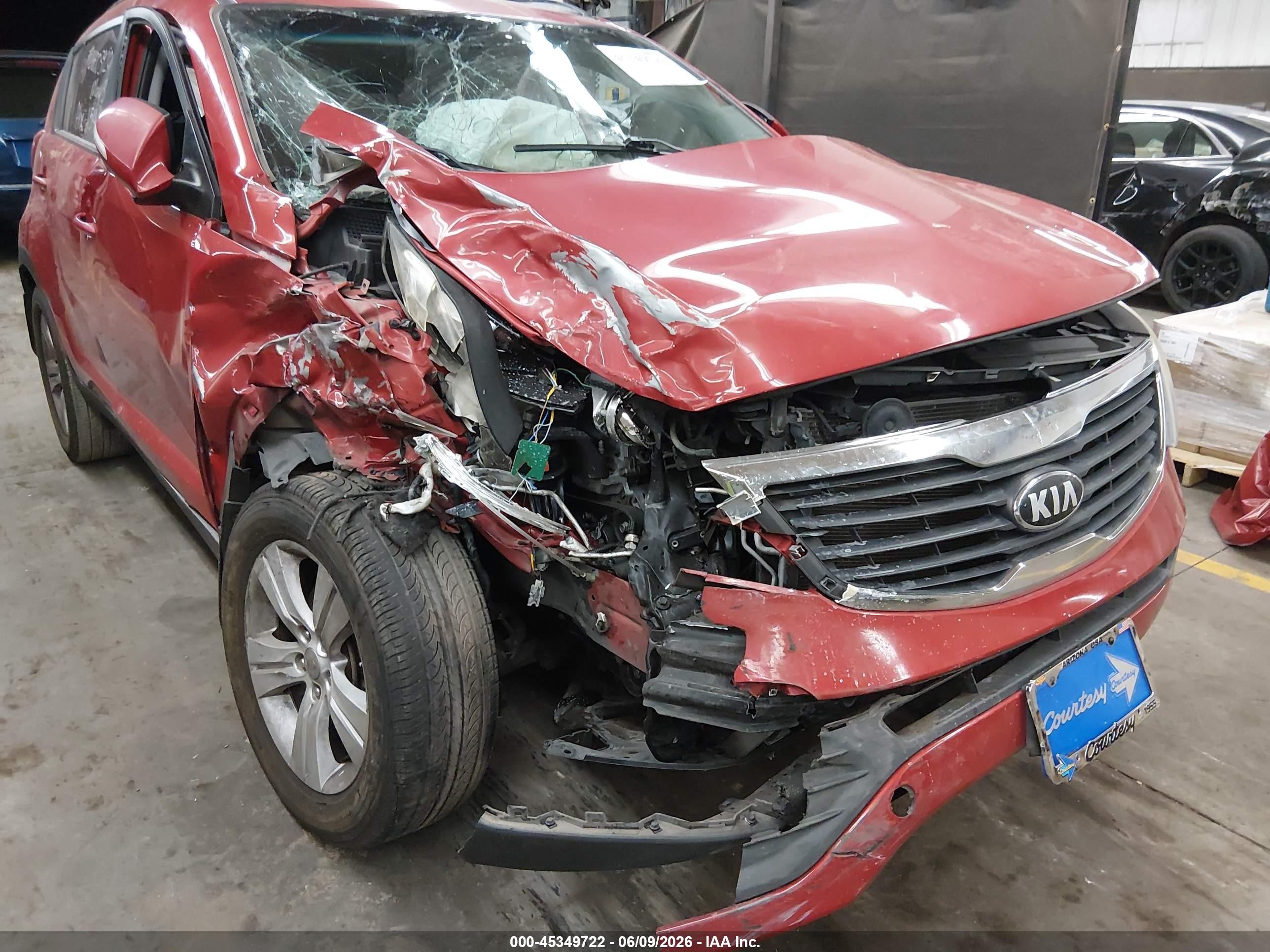 2013 Kia Sportage Lx Красный vin: KNDPB3A27D7404470