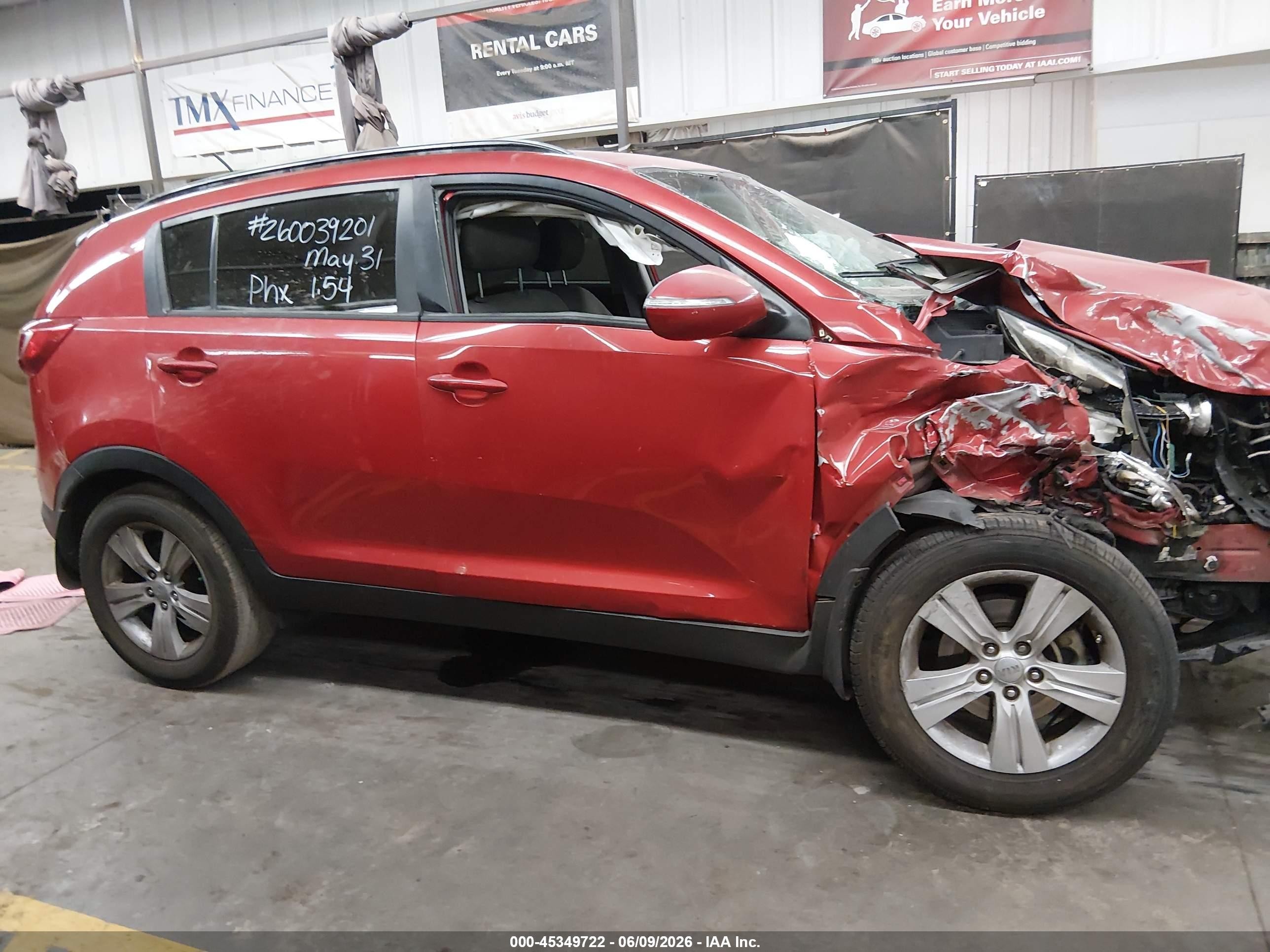 2013 Kia Sportage Lx Красный vin: KNDPB3A27D7404470