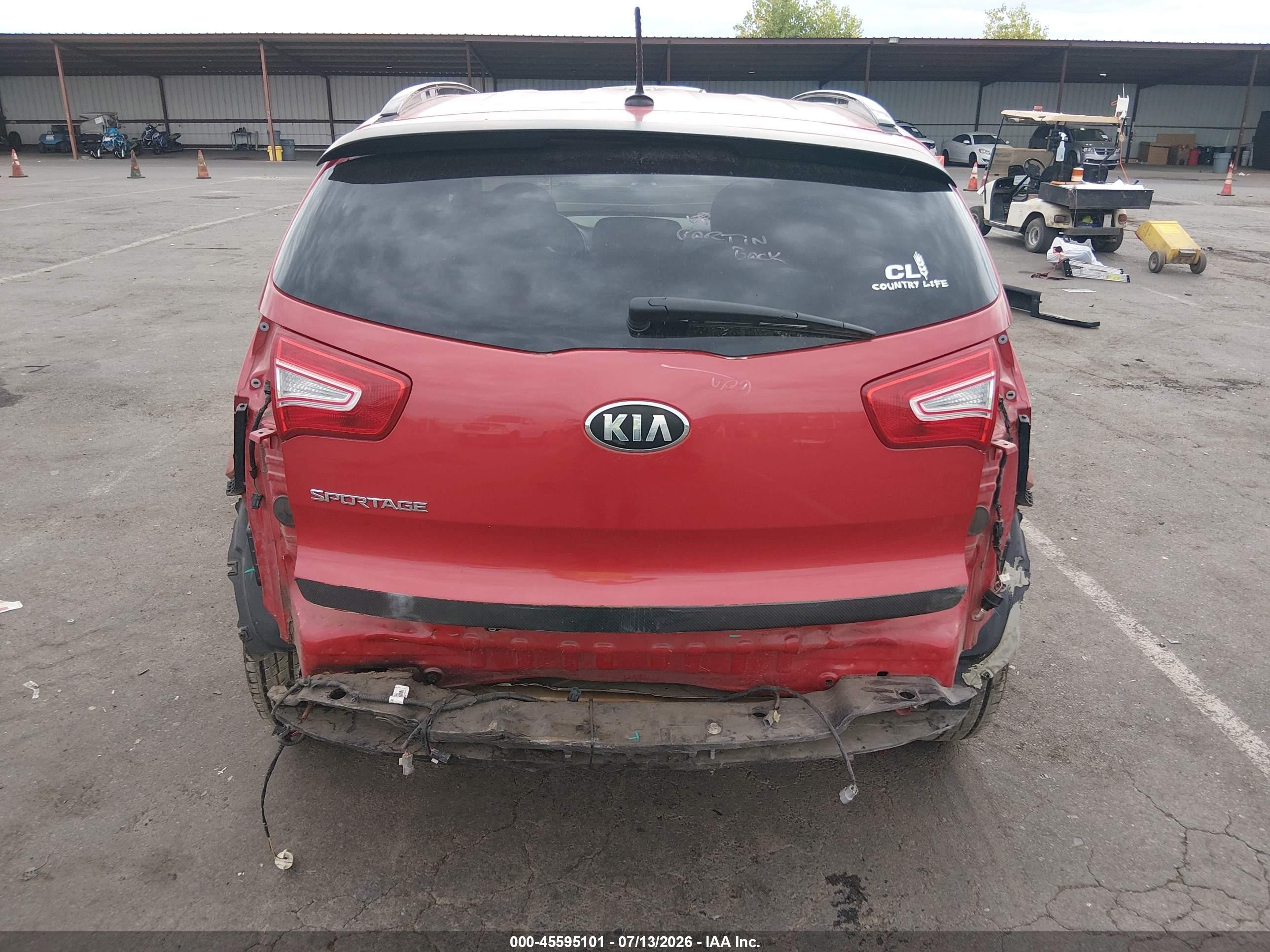 2013 Kia Sportage Lx Red vin: KNDPB3A27D7413606