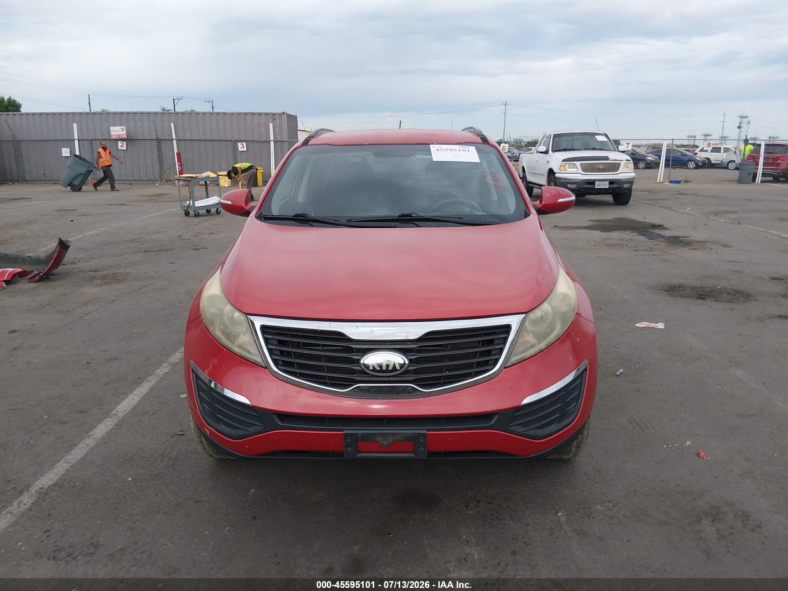 2013 Kia Sportage Lx Red vin: KNDPB3A27D7413606