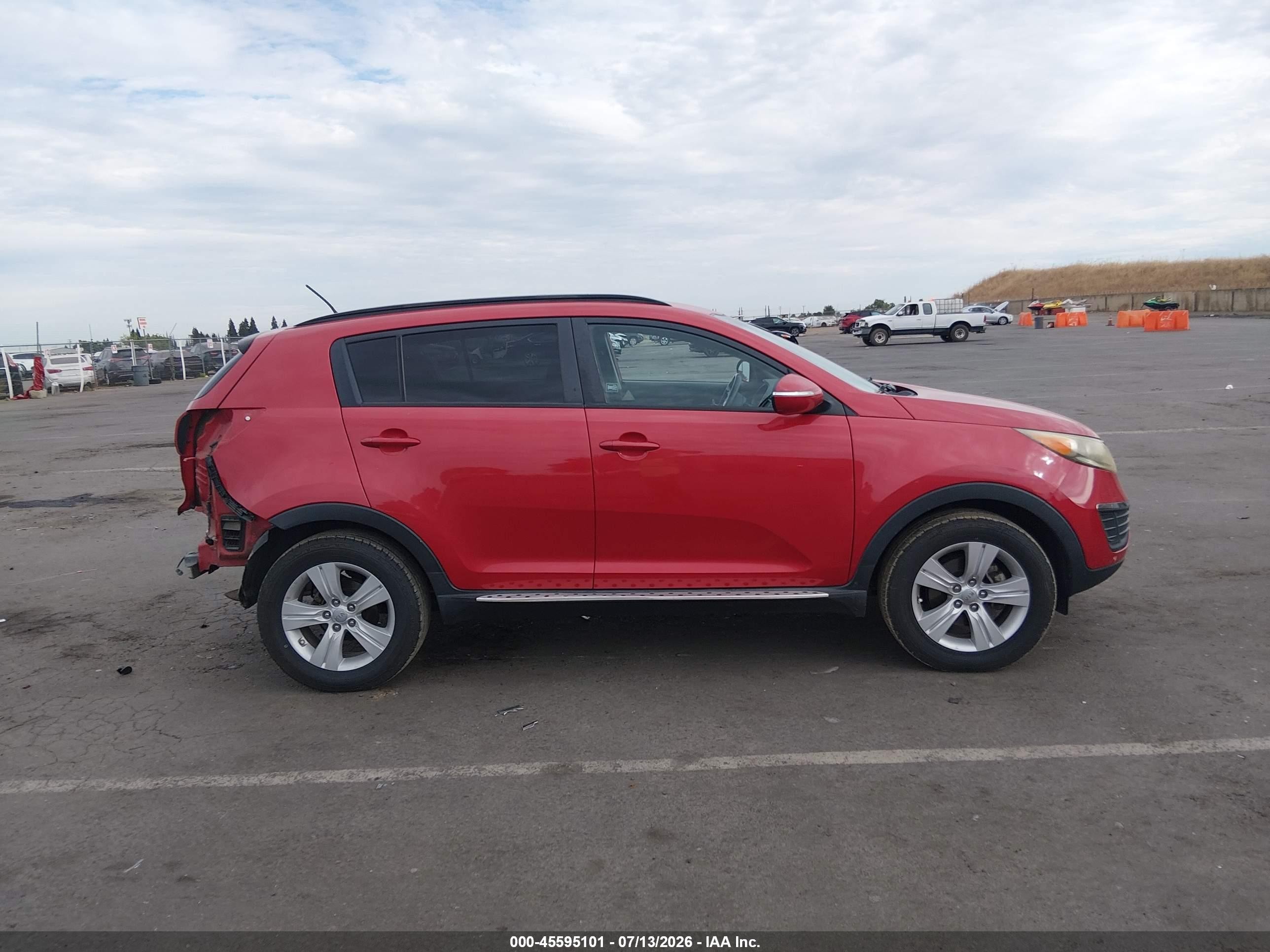 2013 Kia Sportage Lx Red vin: KNDPB3A27D7413606