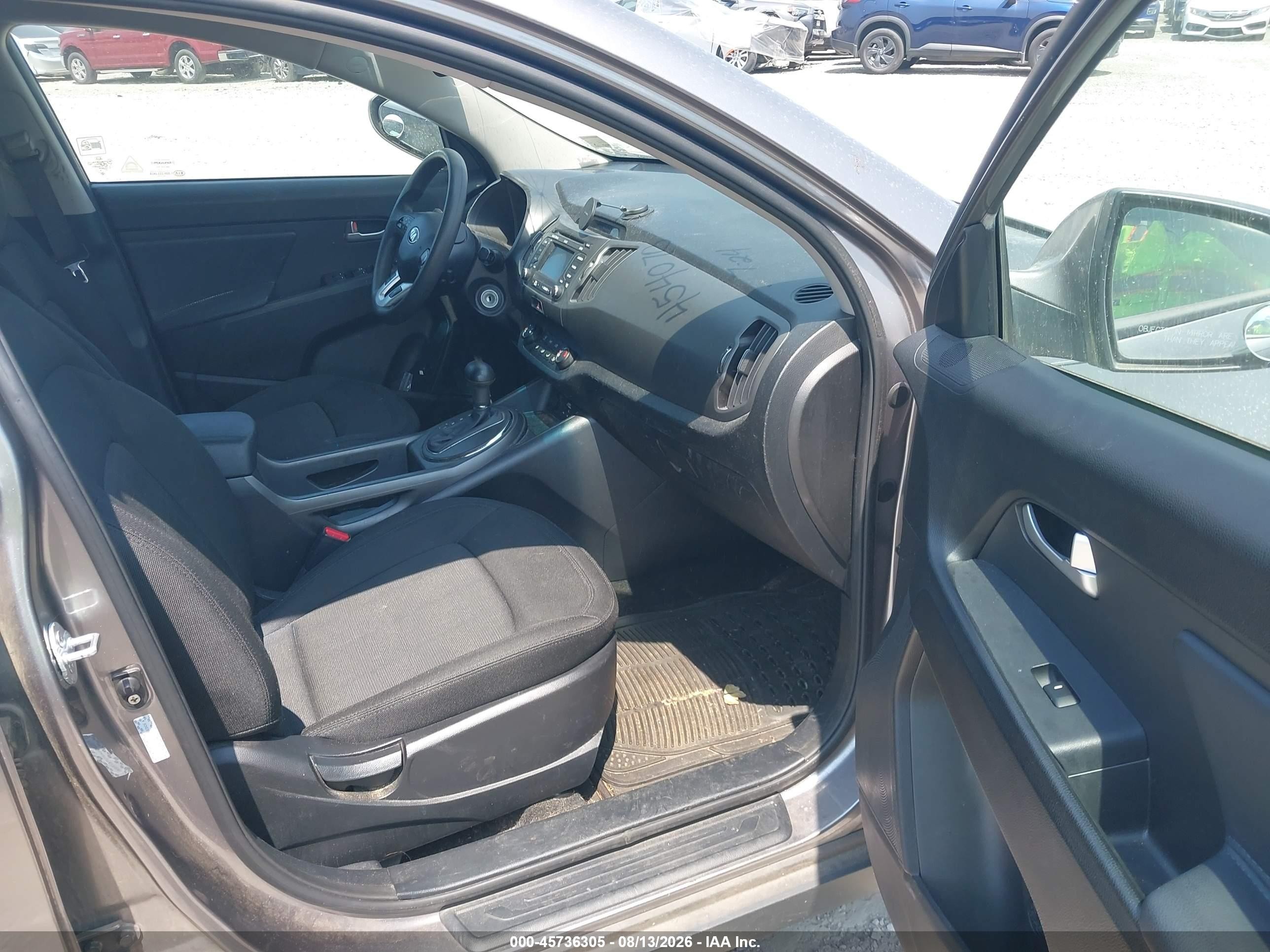 2013 Kia Sportage Lx Gray vin: KNDPB3A27D7477600