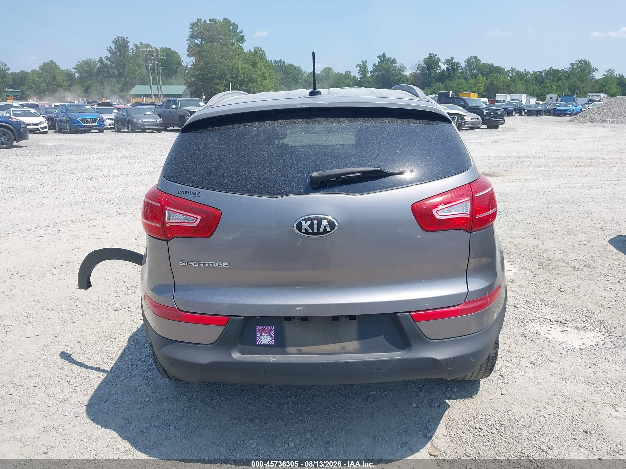 2013 Kia Sportage Lx Gray vin: KNDPB3A27D7477600