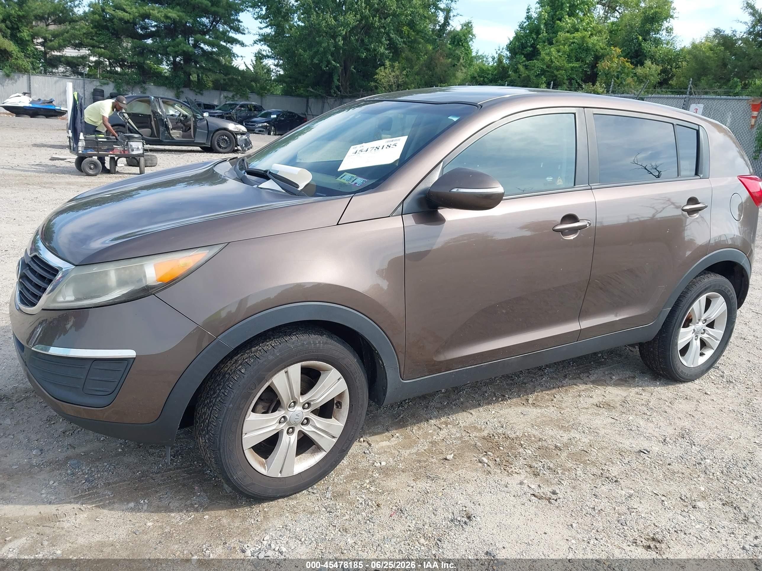 2013 Kia Sportage Lx Brown vin: KNDPB3A27D7518386