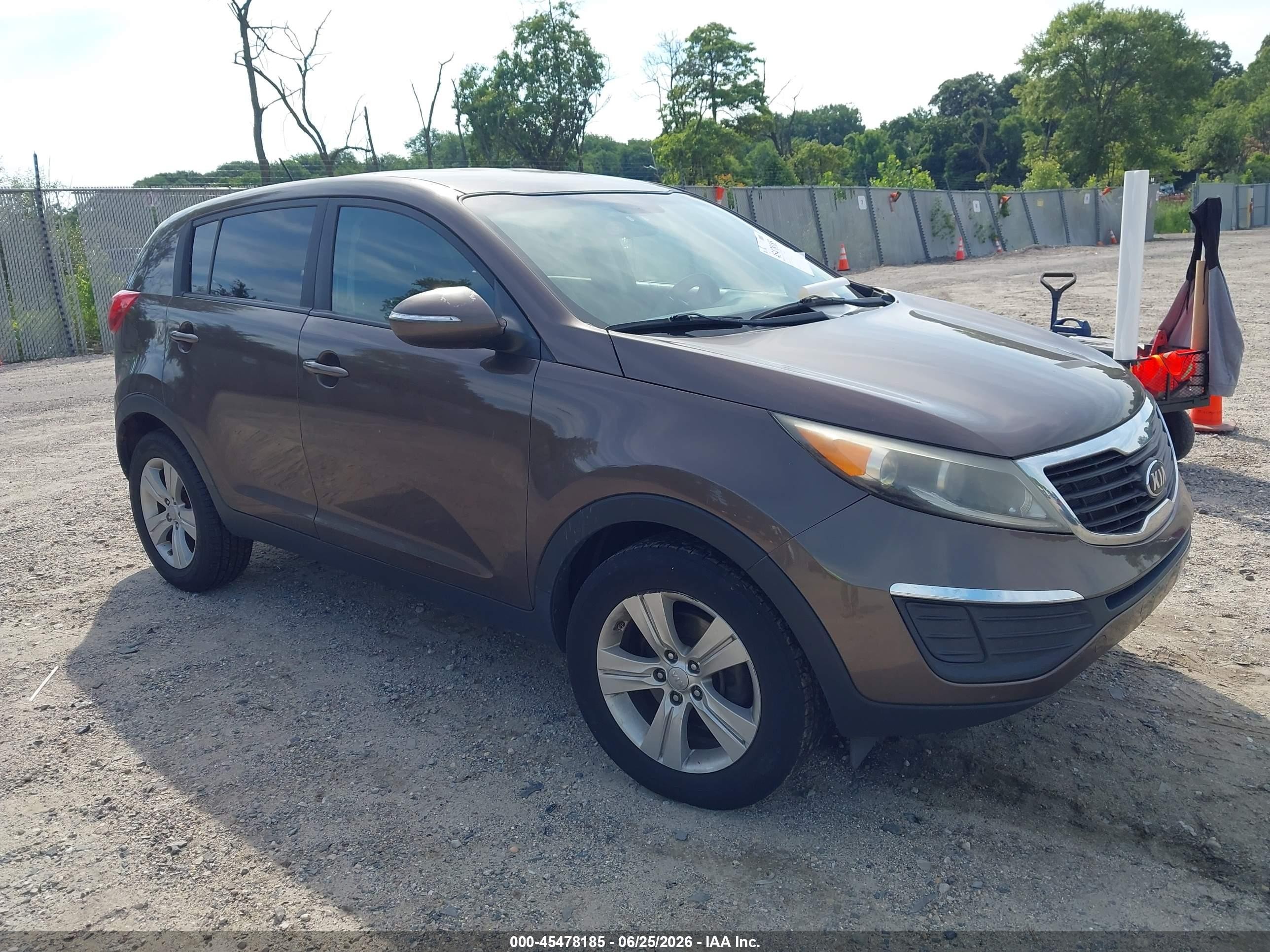 2013 Kia Sportage Lx Brown vin: KNDPB3A27D7518386