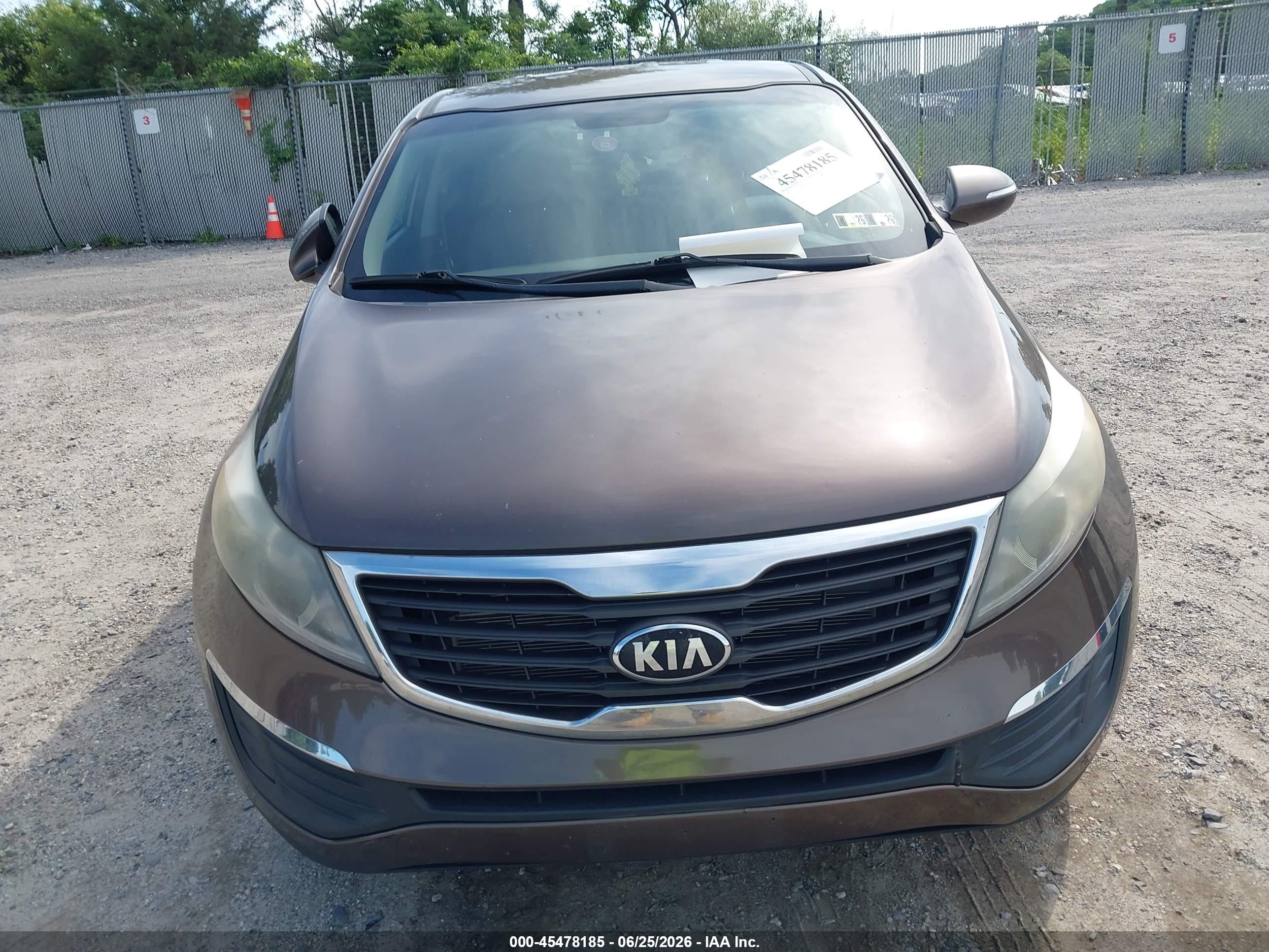 2013 Kia Sportage Lx Brown vin: KNDPB3A27D7518386