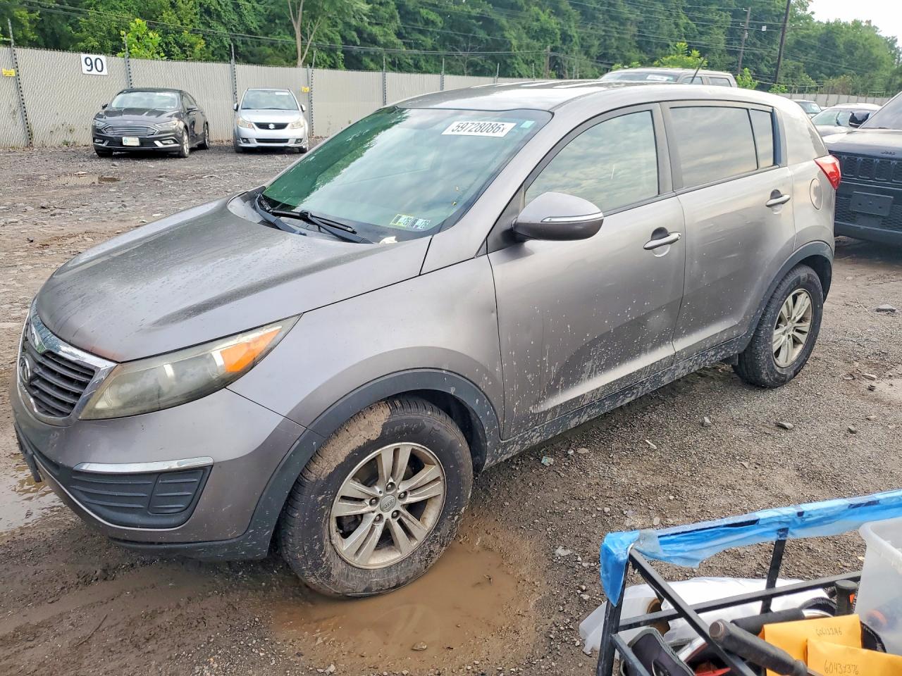 2011 Kia Sportage Lx Gray vin: KNDPB3A28B7012949