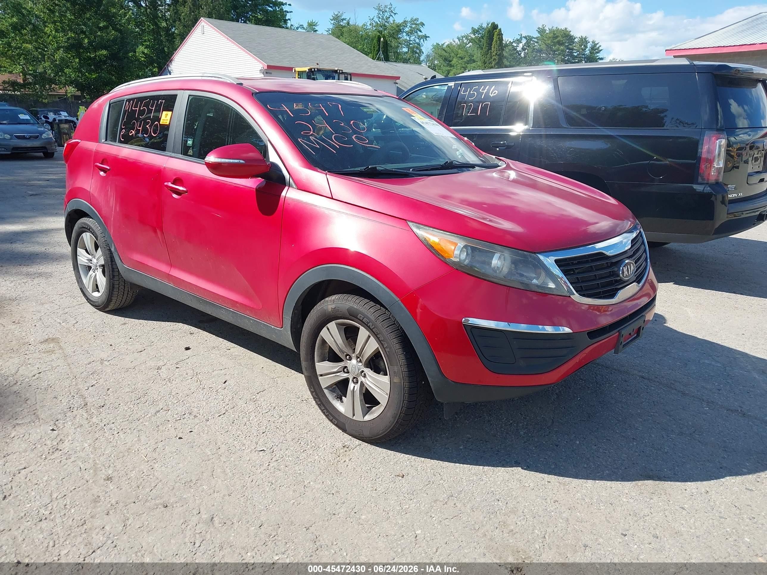 2011 Kia Sportage Lx Red vin: KNDPB3A28B7031629
