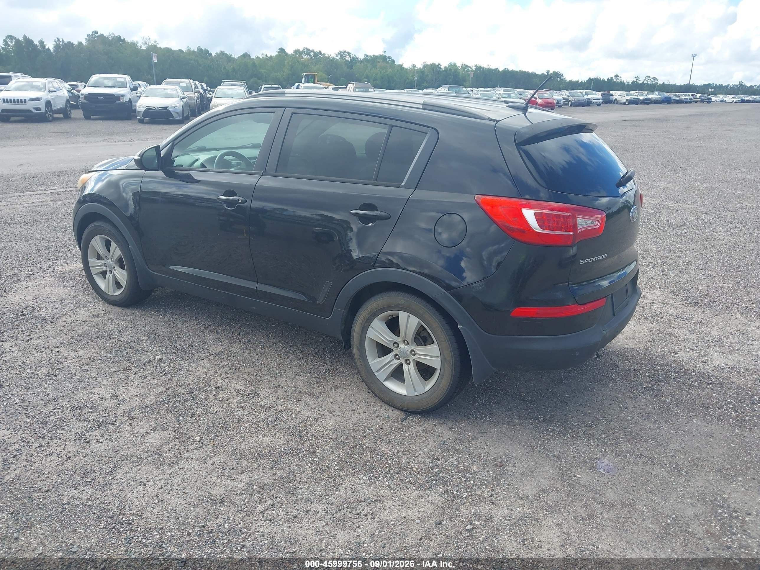 2012 Kia Sportage Lx Black vin: KNDPB3A28C7207094