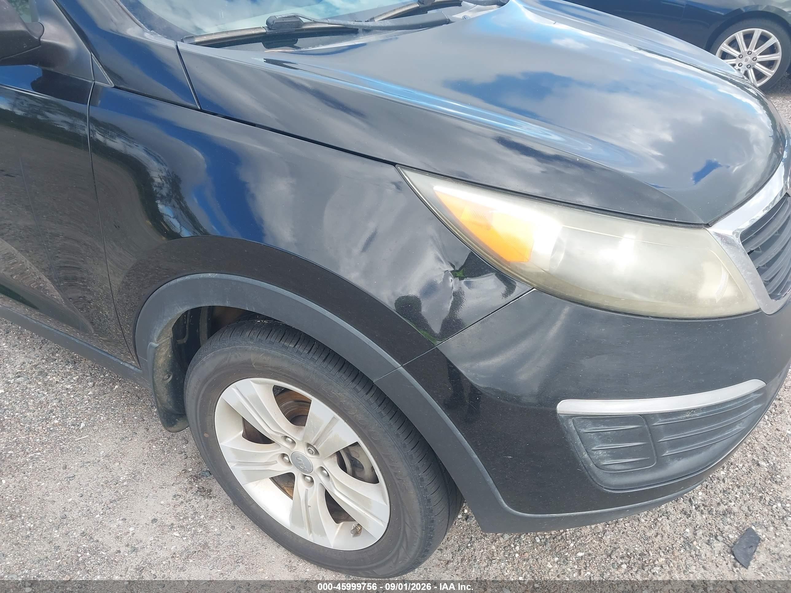 2012 Kia Sportage Lx Black vin: KNDPB3A28C7207094