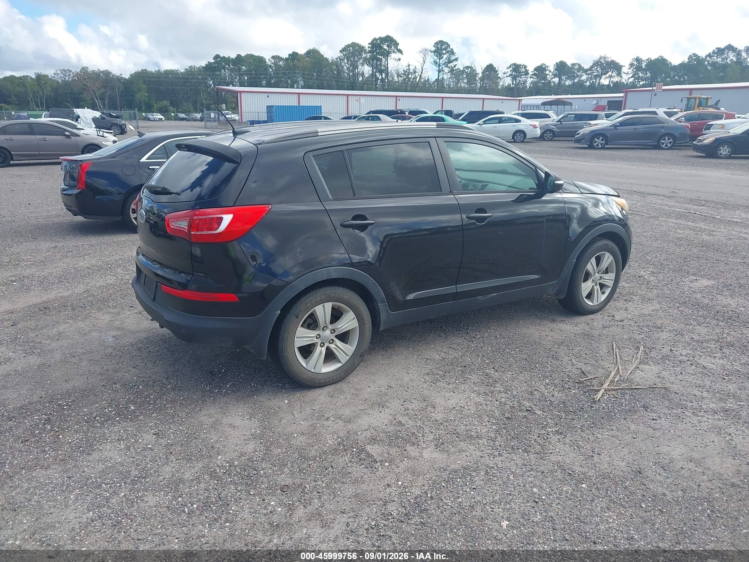 2012 Kia Sportage Lx Black vin: KNDPB3A28C7207094