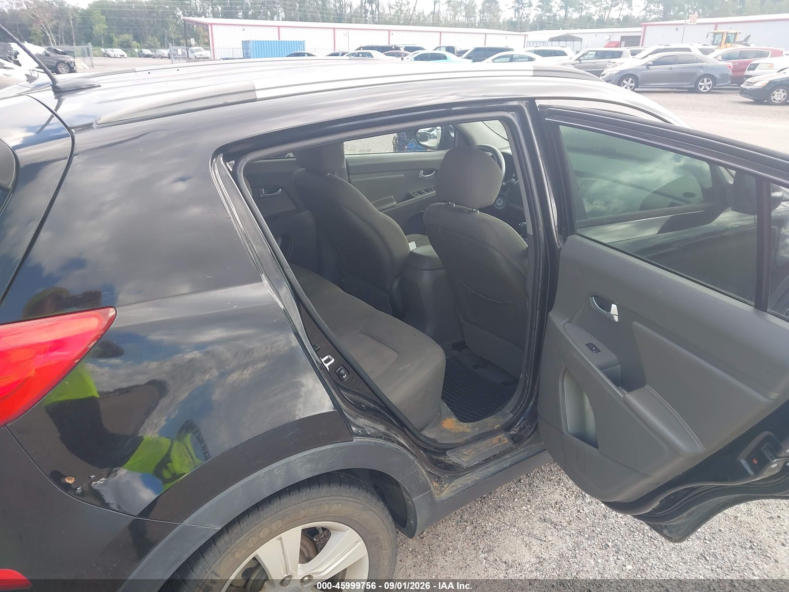 2012 Kia Sportage Lx Black vin: KNDPB3A28C7207094
