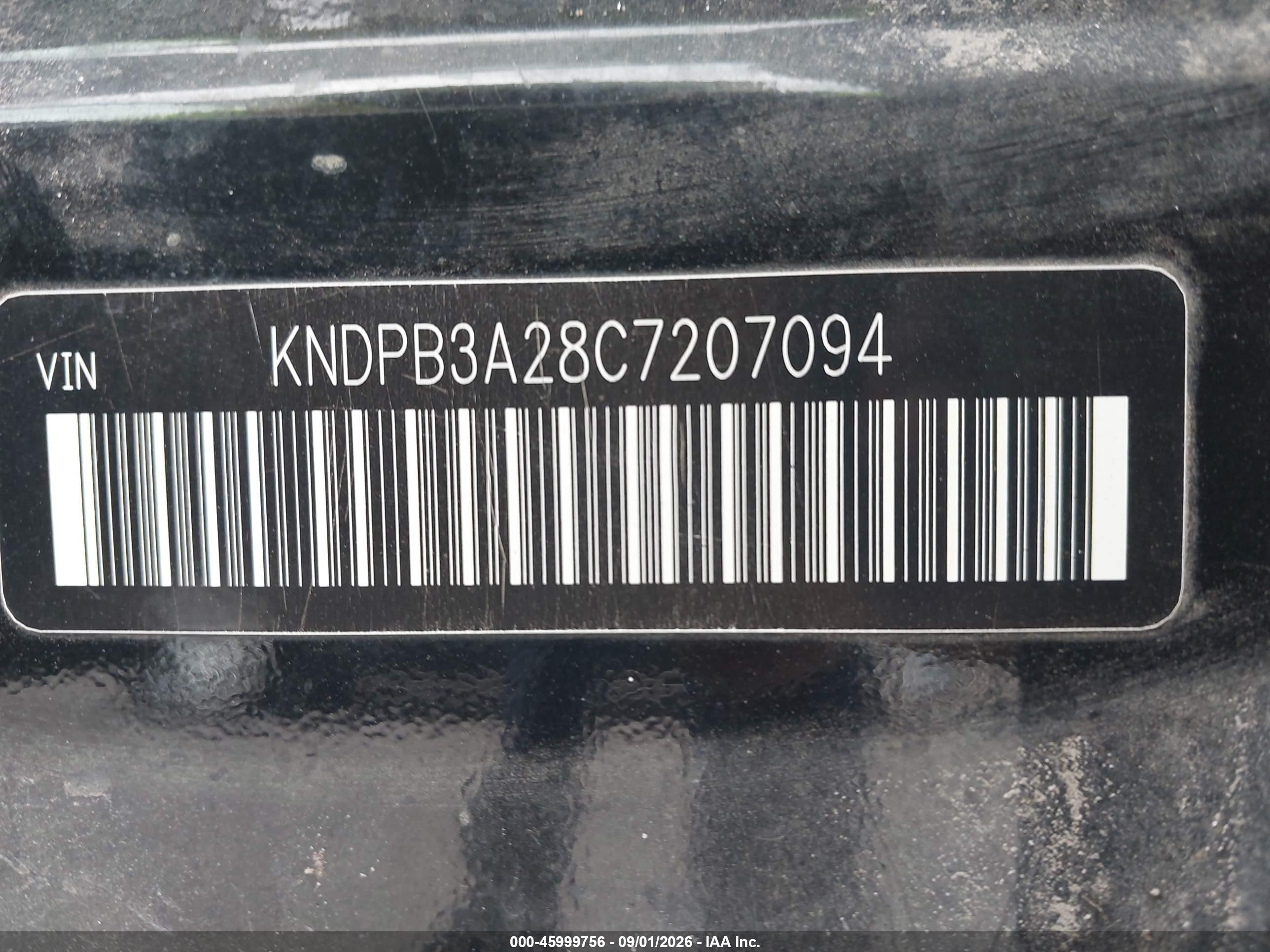 2012 Kia Sportage Lx Black vin: KNDPB3A28C7207094