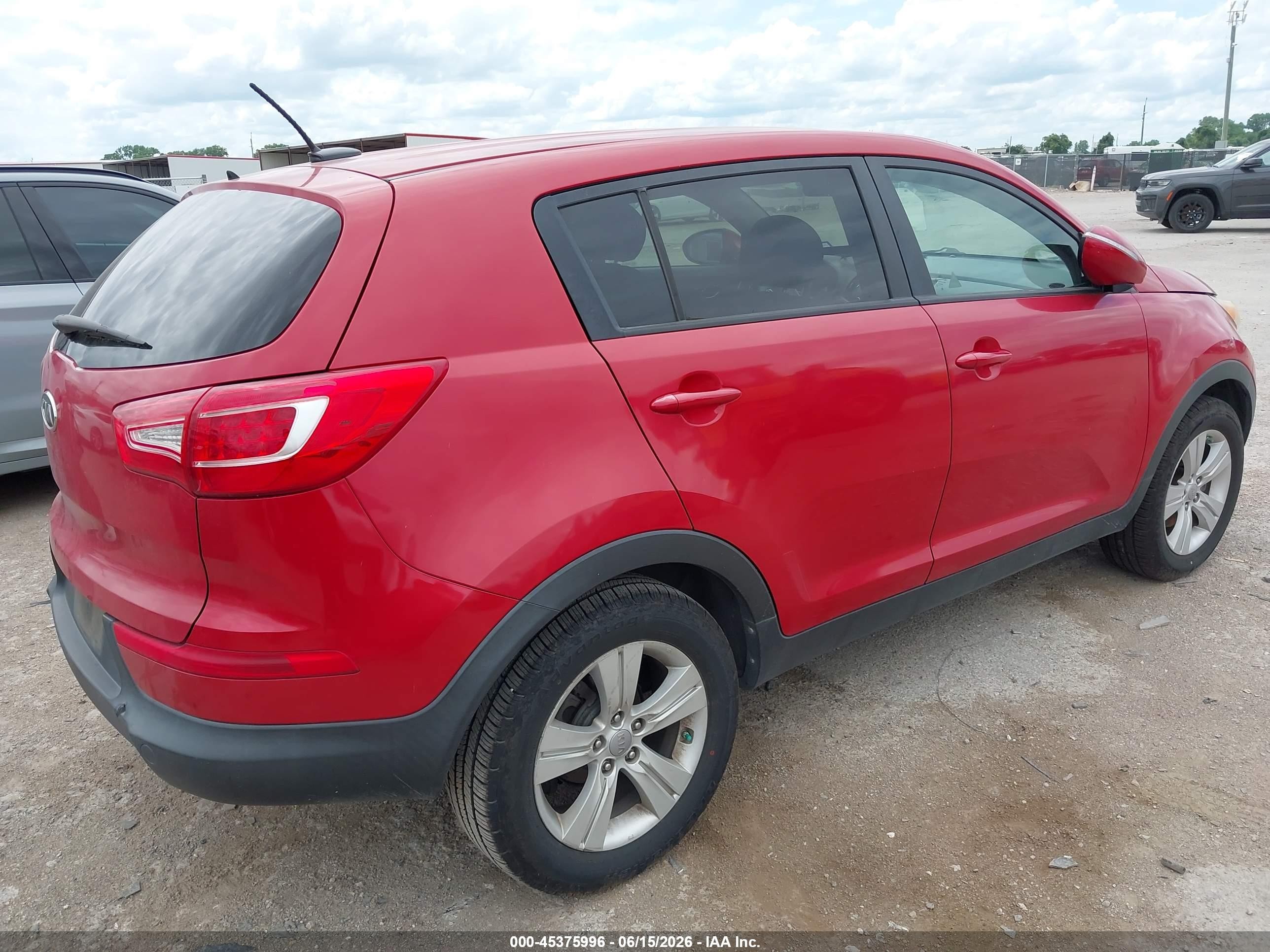 2012 Kia Sportage Lx Red vin: KNDPB3A28C7251063