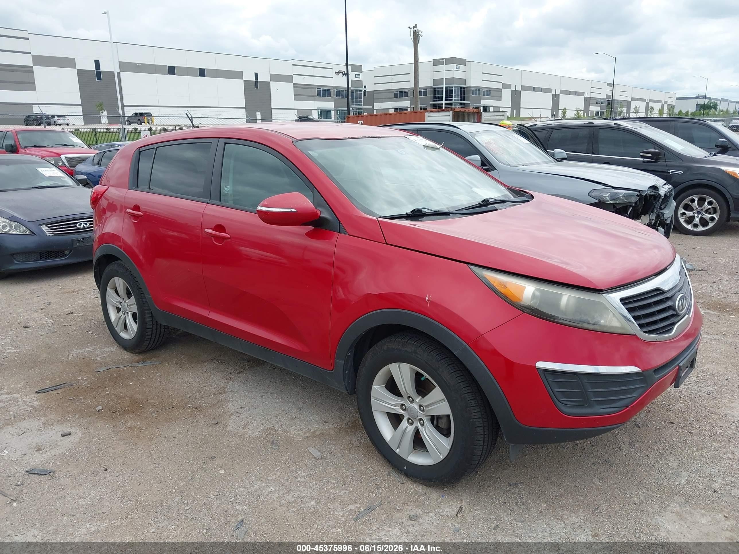 2012 Kia Sportage Lx Red vin: KNDPB3A28C7251063