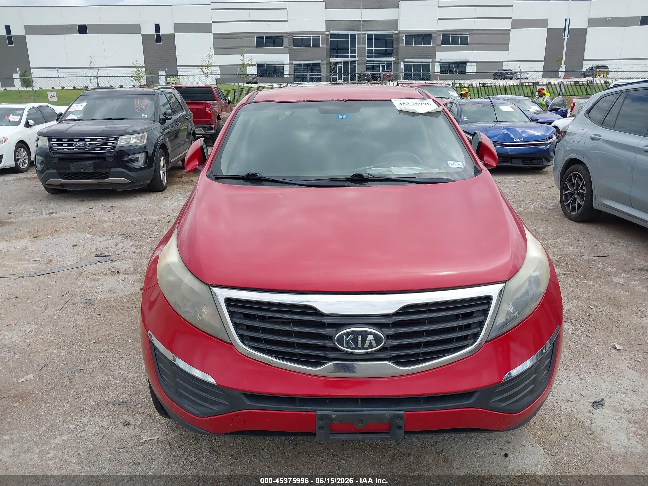 2012 Kia Sportage Lx Red vin: KNDPB3A28C7251063