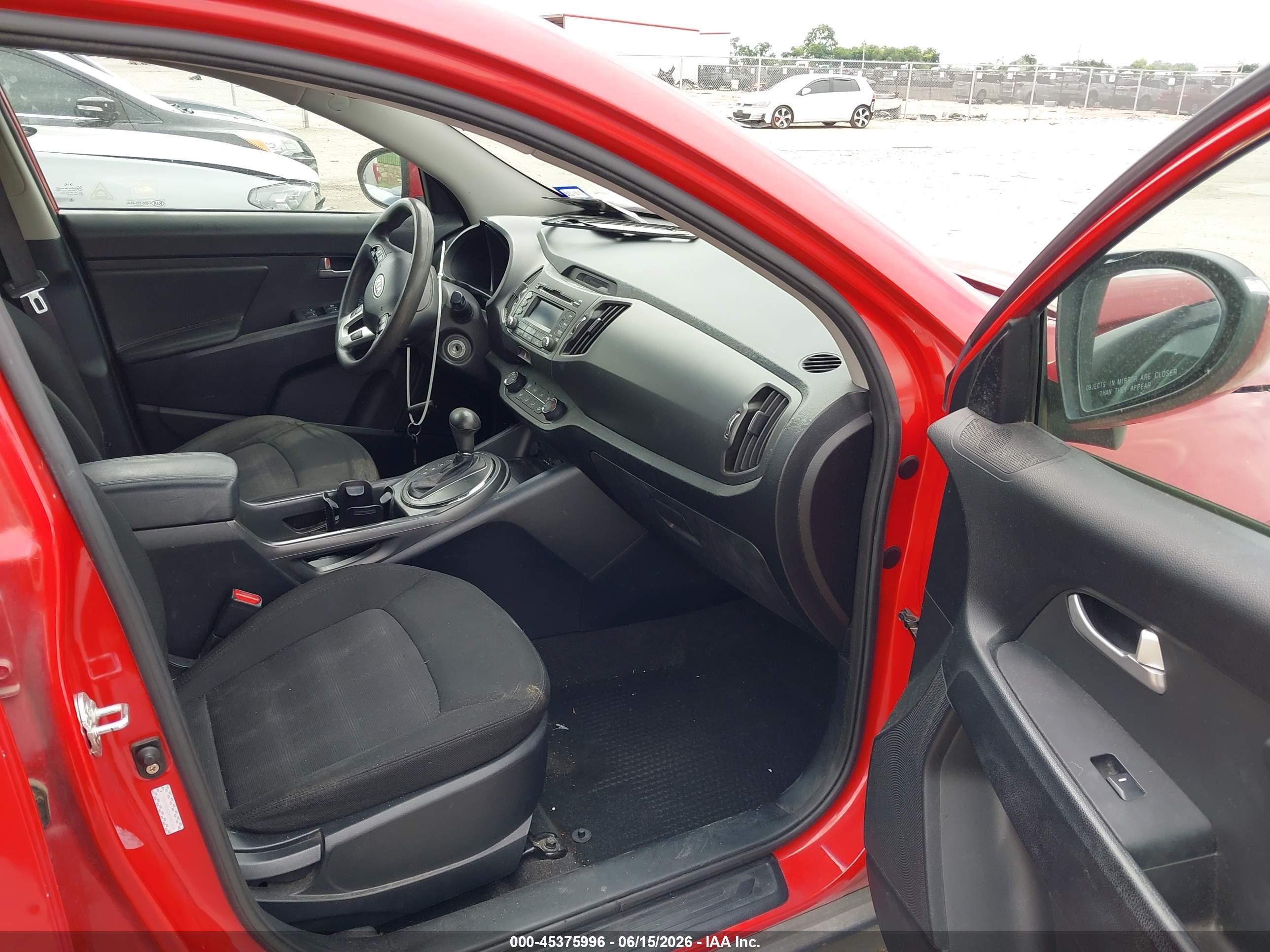 2012 Kia Sportage Lx Red vin: KNDPB3A28C7251063