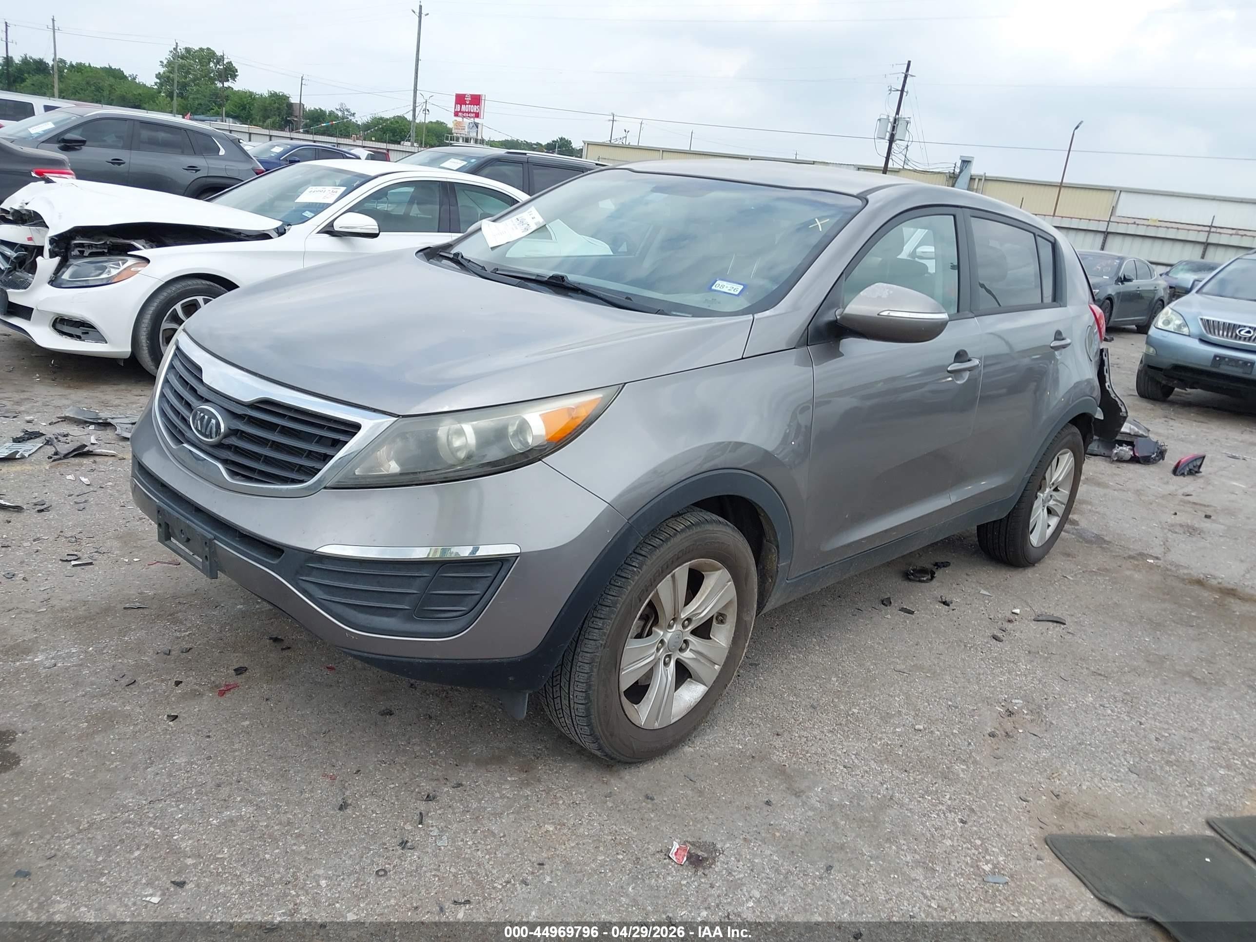 2012 Kia Sportage Lx Gray vin: KNDPB3A28C7329406