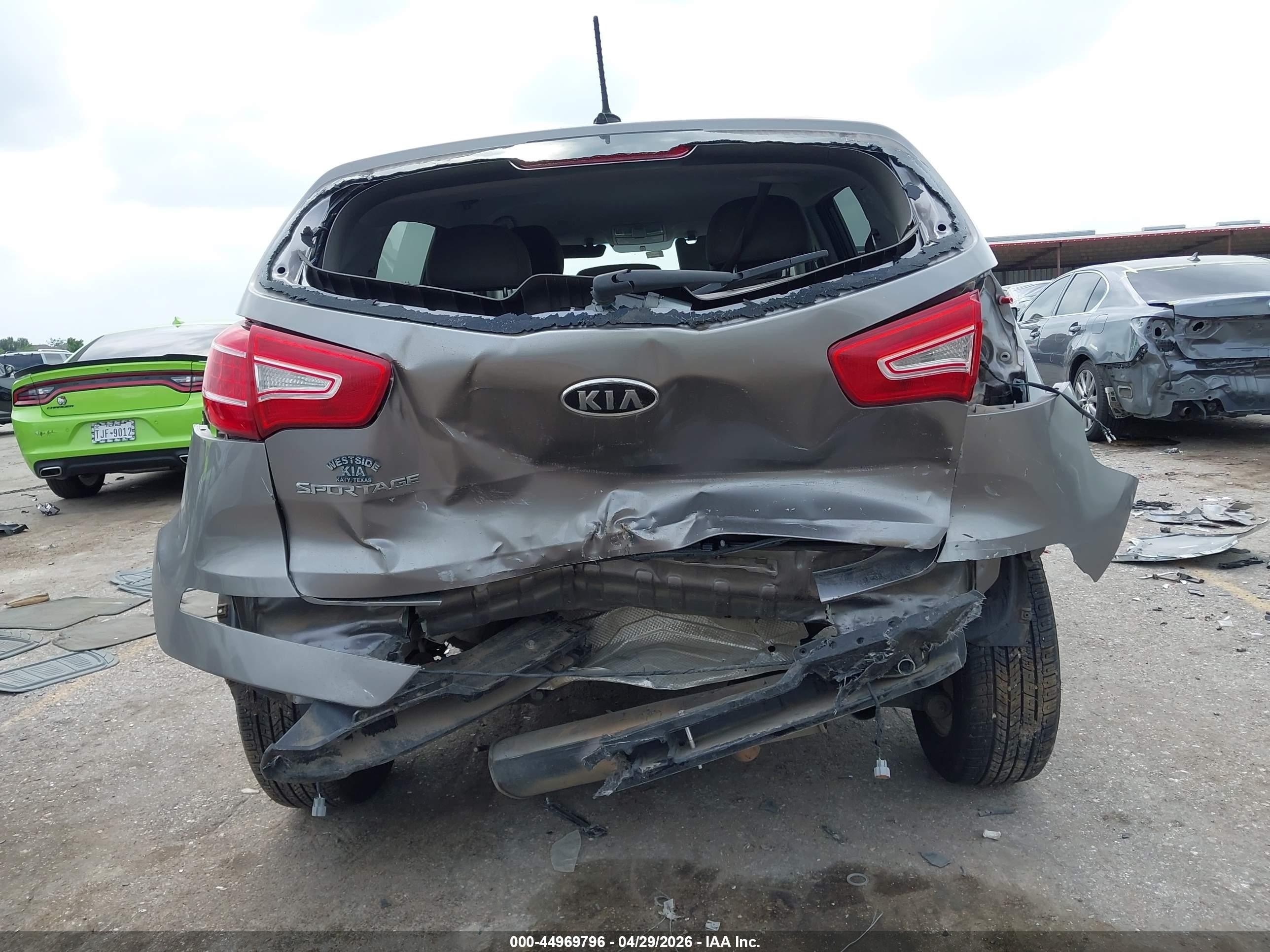 2012 Kia Sportage Lx Gray vin: KNDPB3A28C7329406