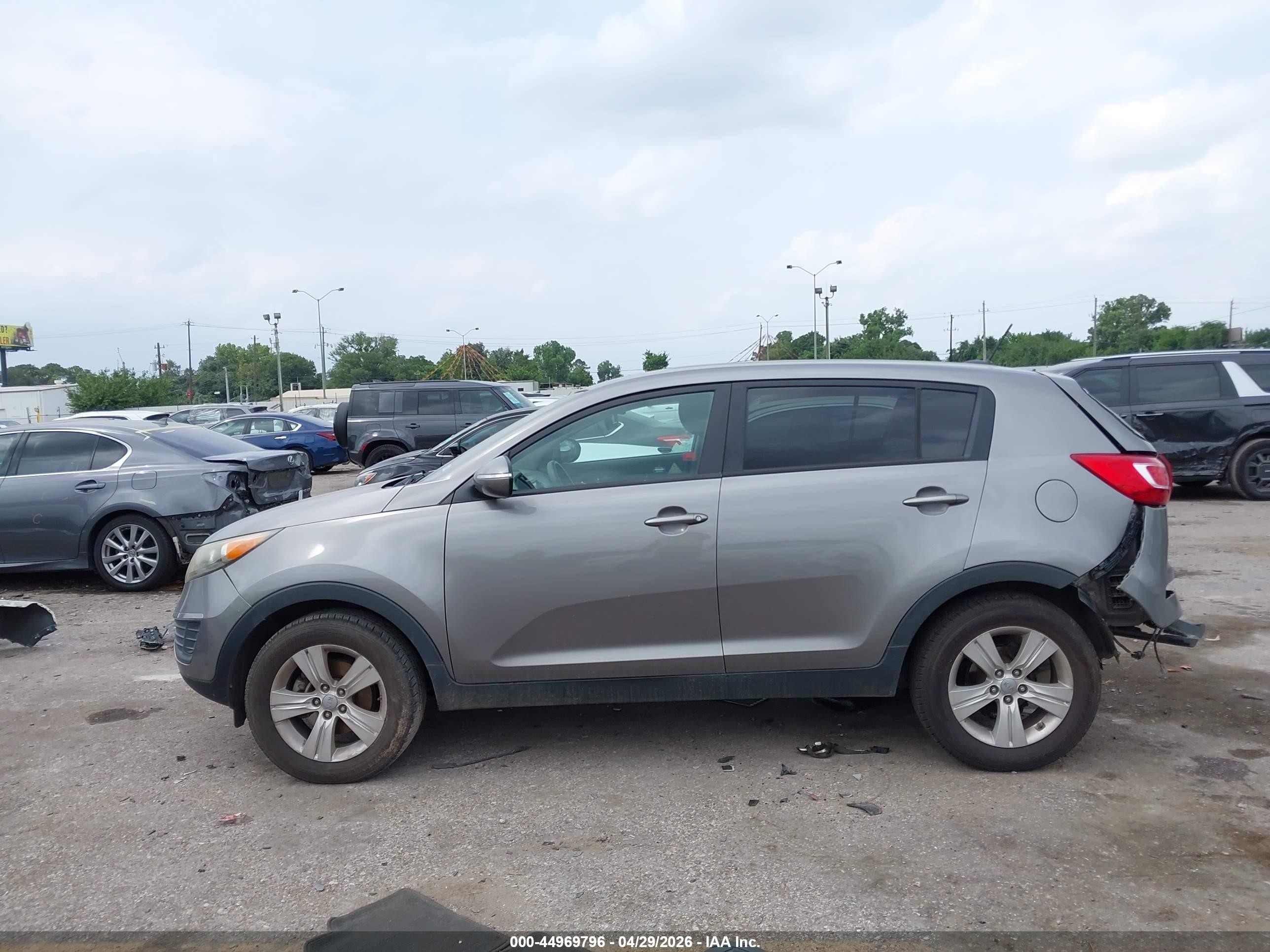 2012 Kia Sportage Lx Gray vin: KNDPB3A28C7329406