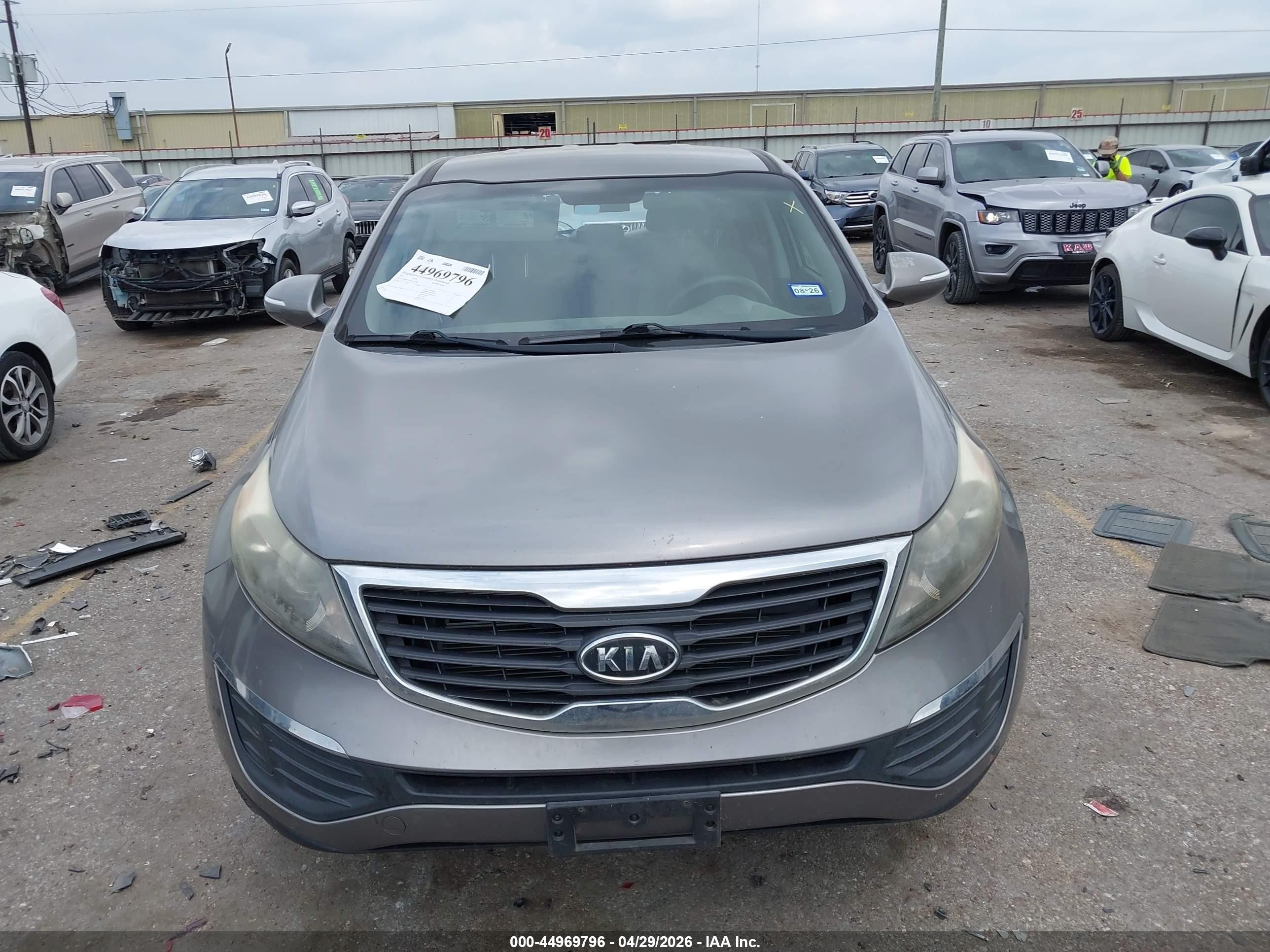 2012 Kia Sportage Lx Gray vin: KNDPB3A28C7329406