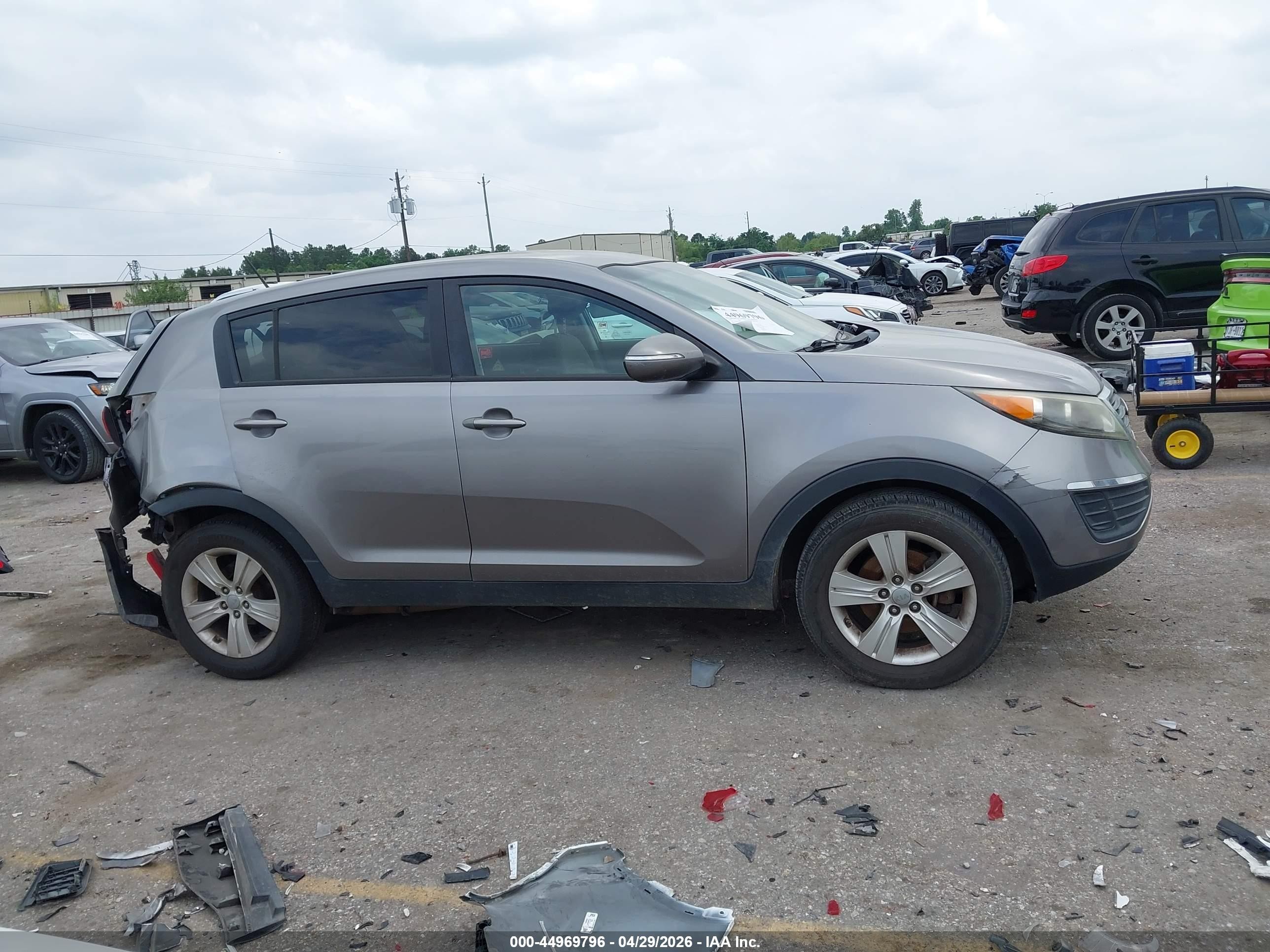 2012 Kia Sportage Lx Gray vin: KNDPB3A28C7329406