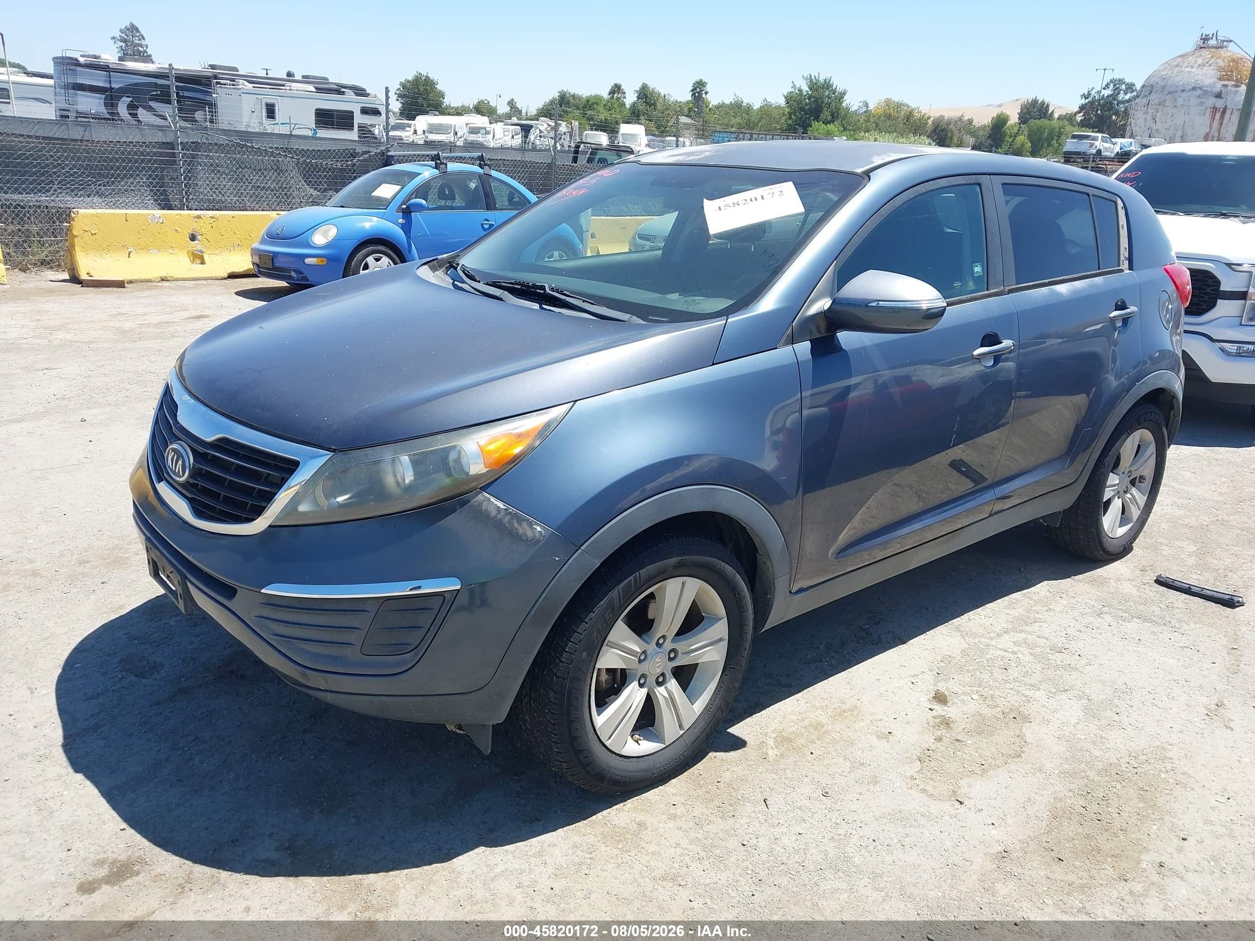 2012 Kia Sportage Lx Синий vin: KNDPB3A28C7332905