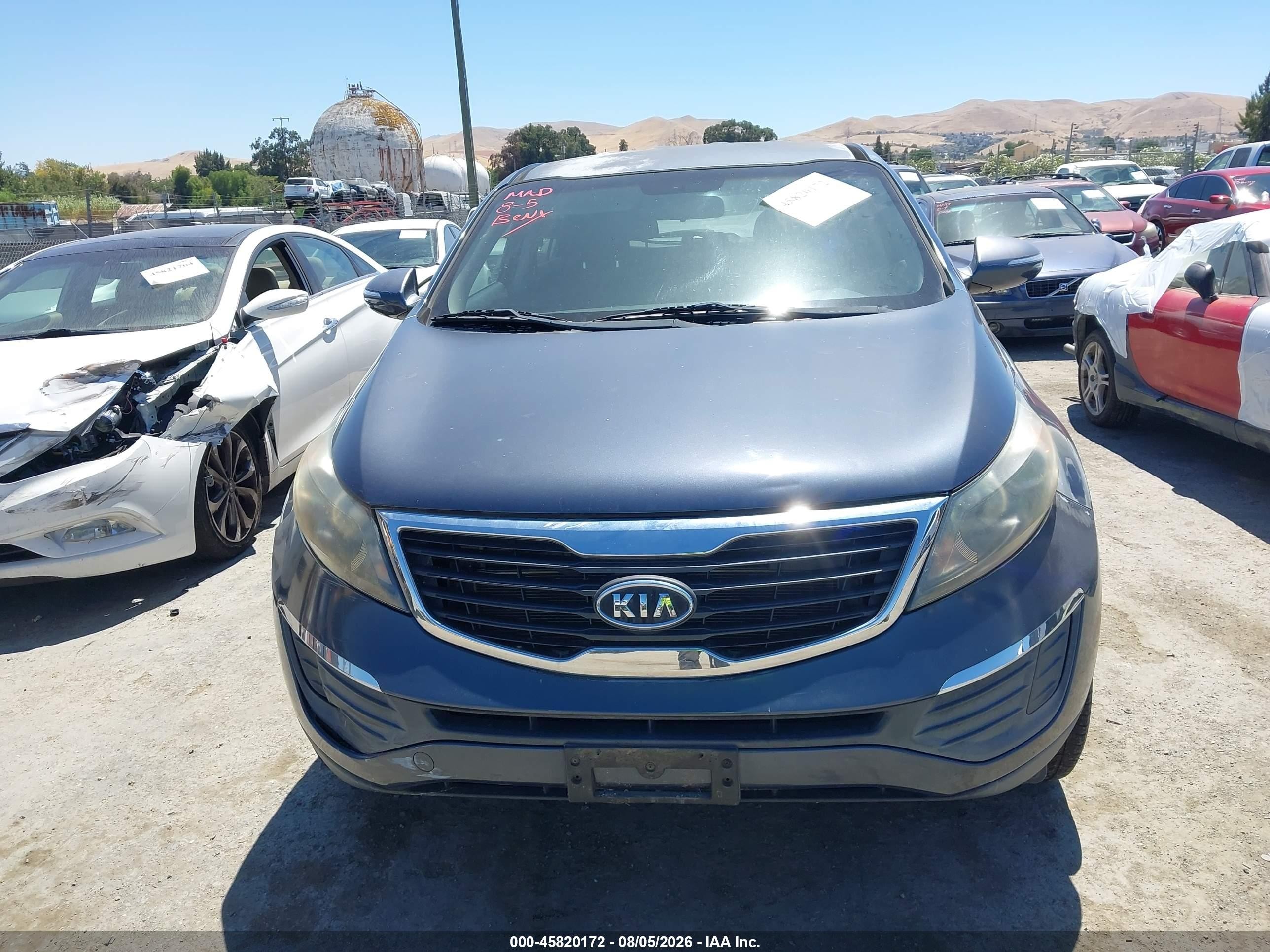 2012 Kia Sportage Lx Синий vin: KNDPB3A28C7332905