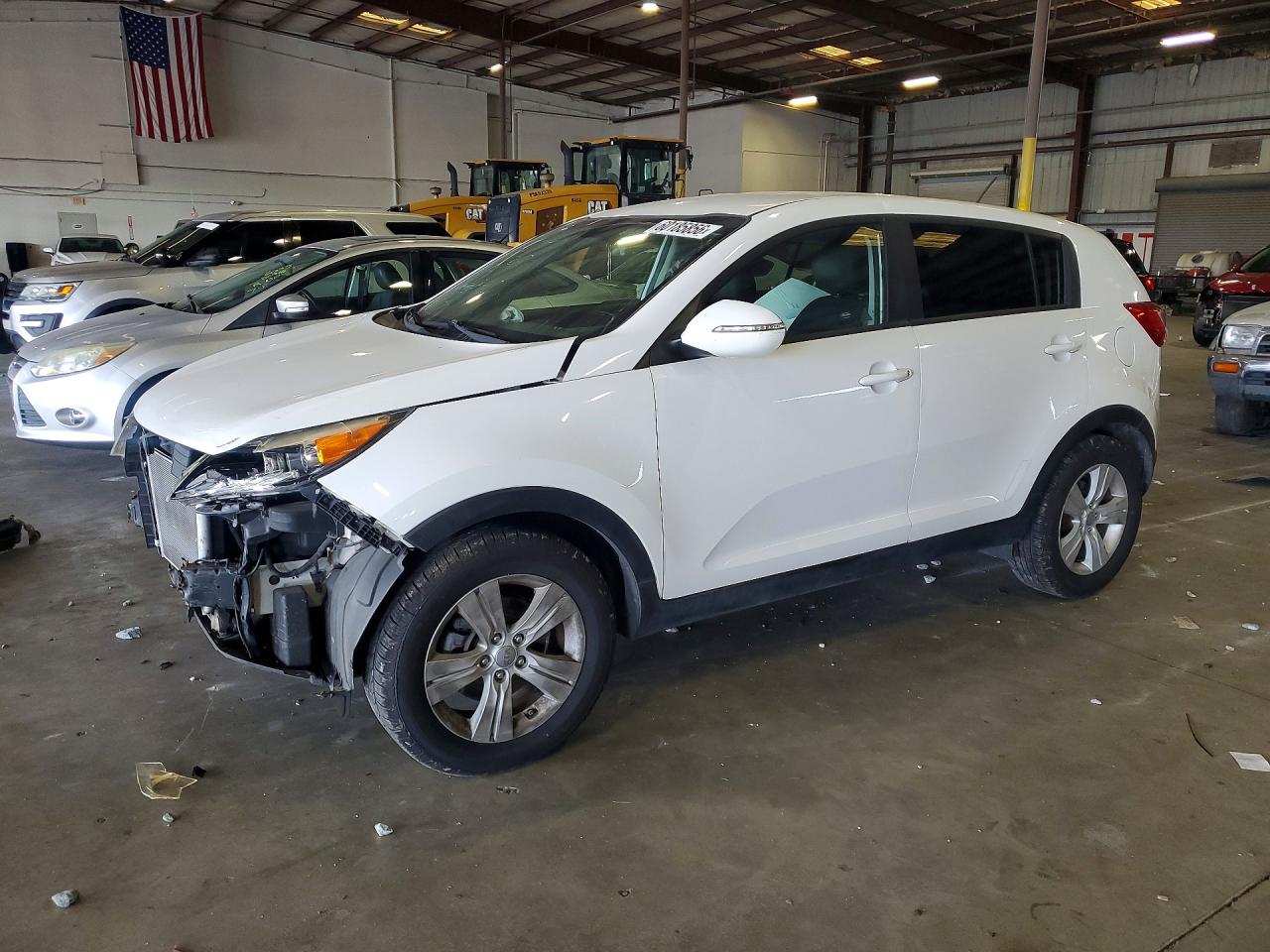 2013 Kia Sportage Lx White vin: KNDPB3A28D7493577