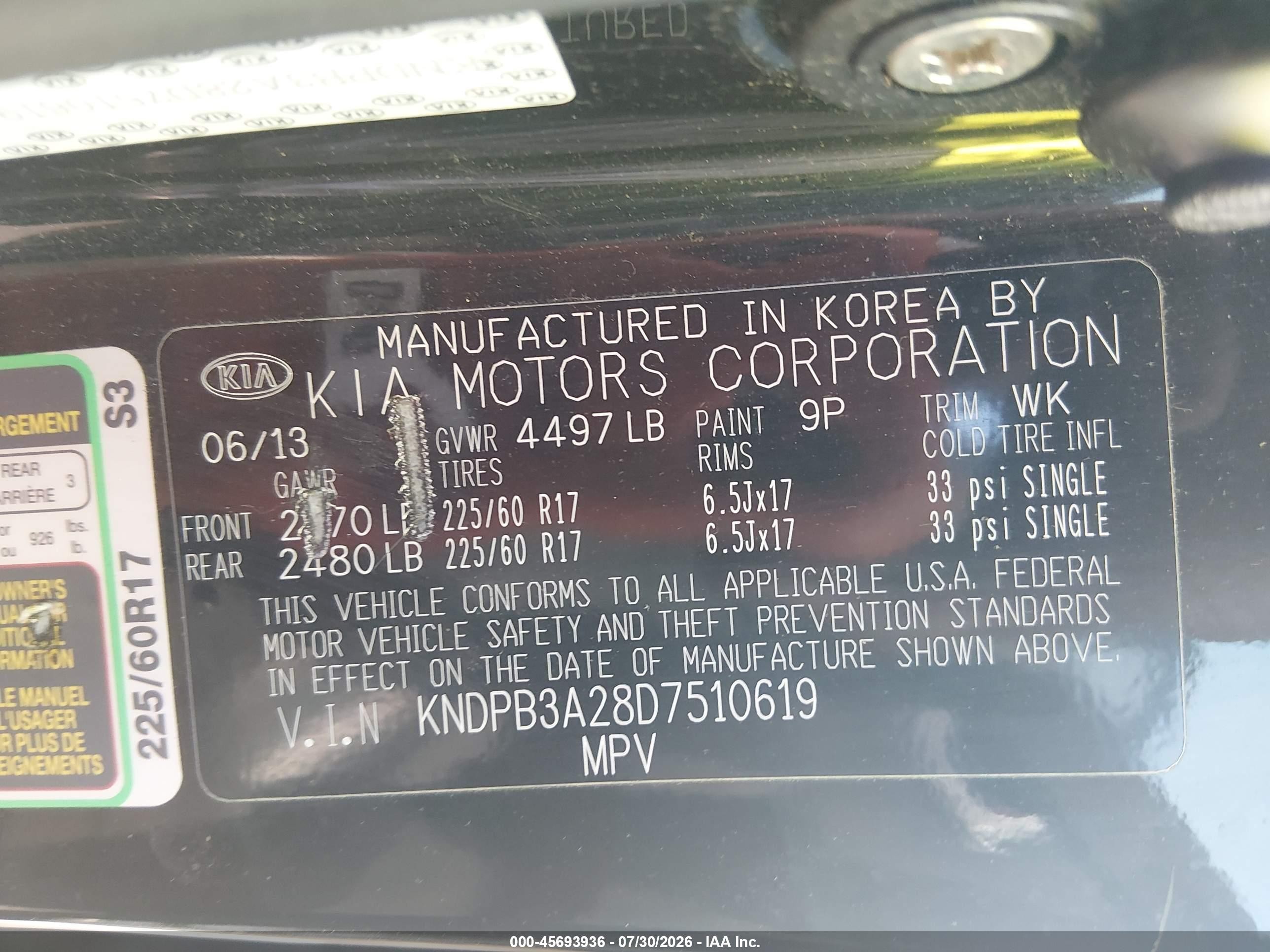 2013 Kia Sportage Lx Black vin: KNDPB3A28D7510619