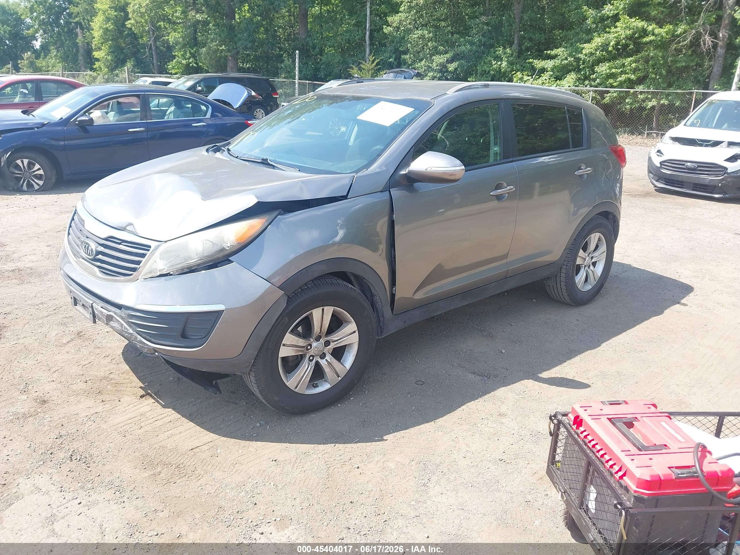 2011 Kia Sportage Lx Gray vin: KNDPB3A29B7031932