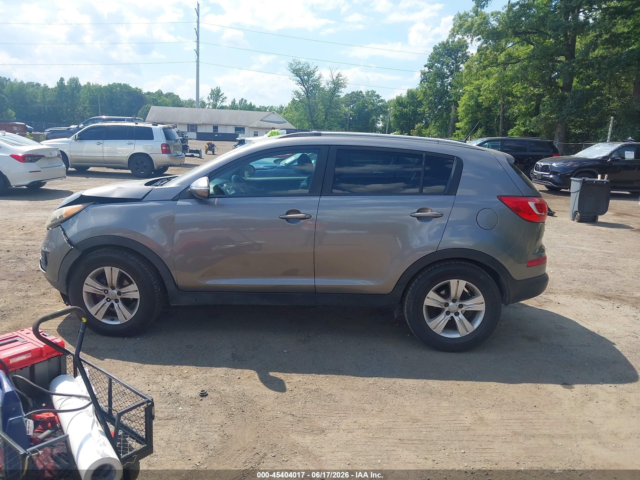 2011 Kia Sportage Lx Gray vin: KNDPB3A29B7031932