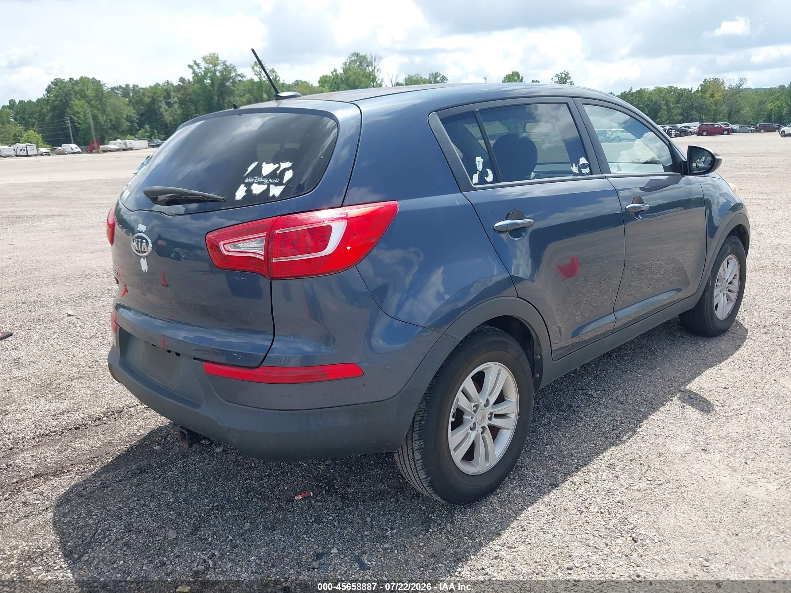 2011 Kia Sportage Lx Blue vin: KNDPB3A29B7088759