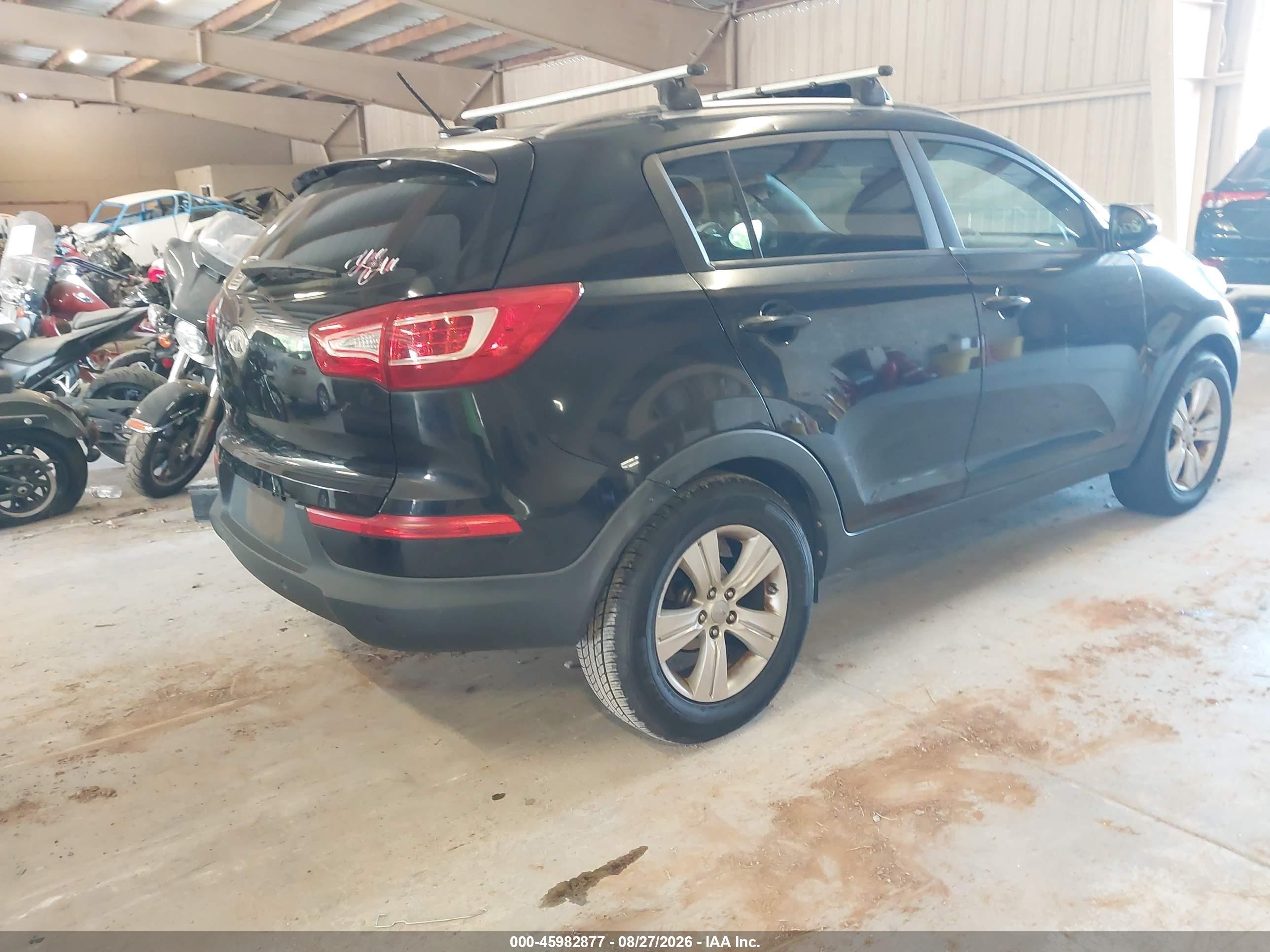 2011 Kia Sportage Lx Black vin: KNDPB3A29B7175741