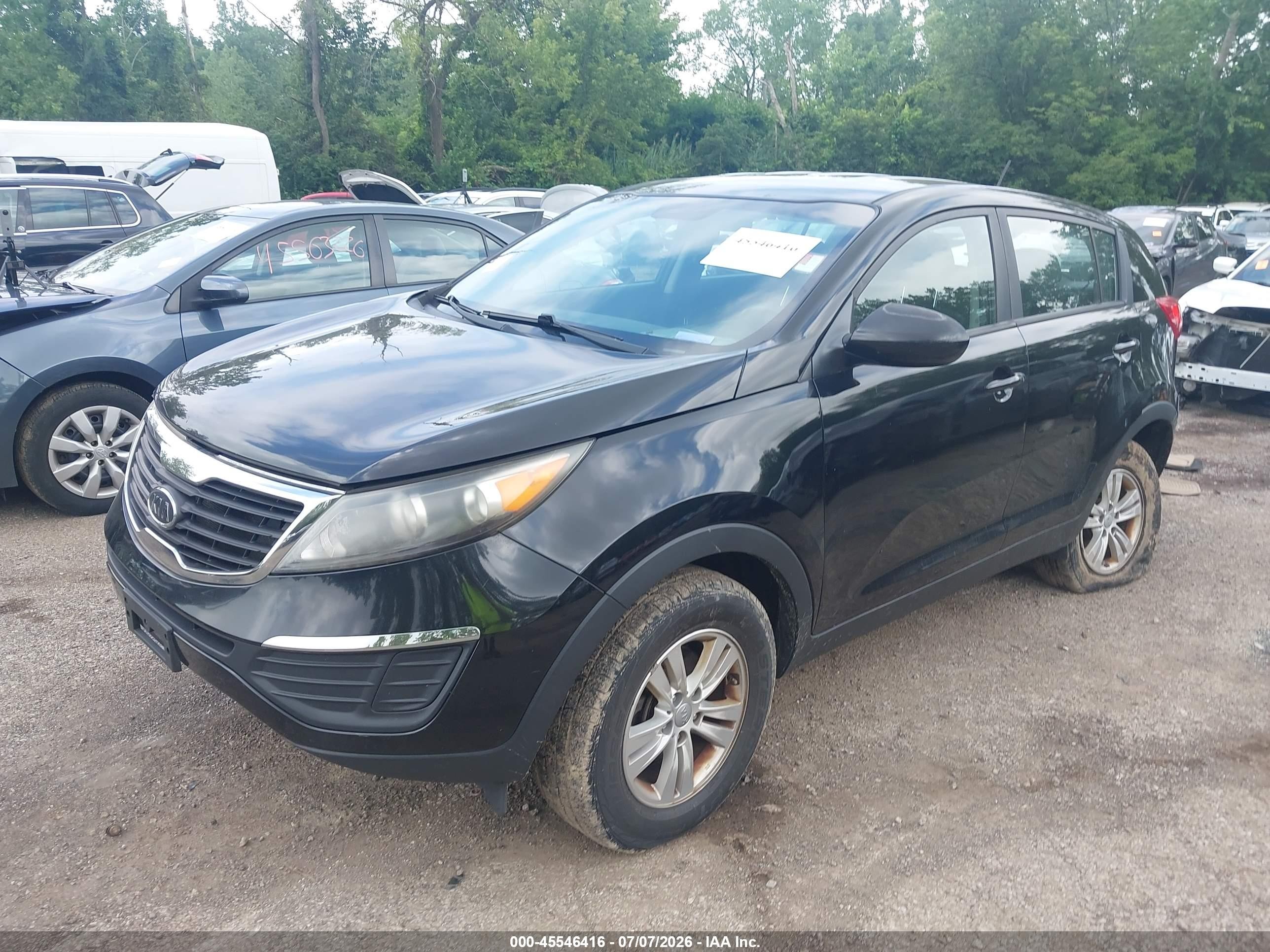 2012 Kia Sportage Lx Black vin: KNDPB3A29C7320343