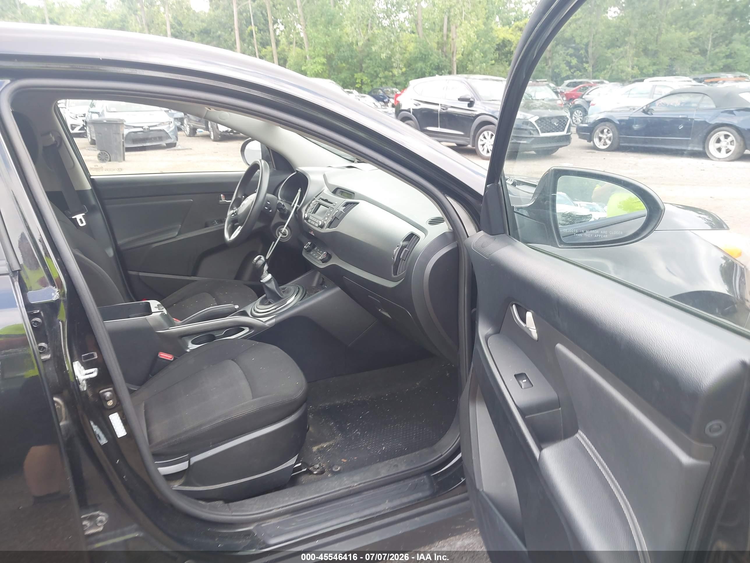 2012 Kia Sportage Lx Black vin: KNDPB3A29C7320343