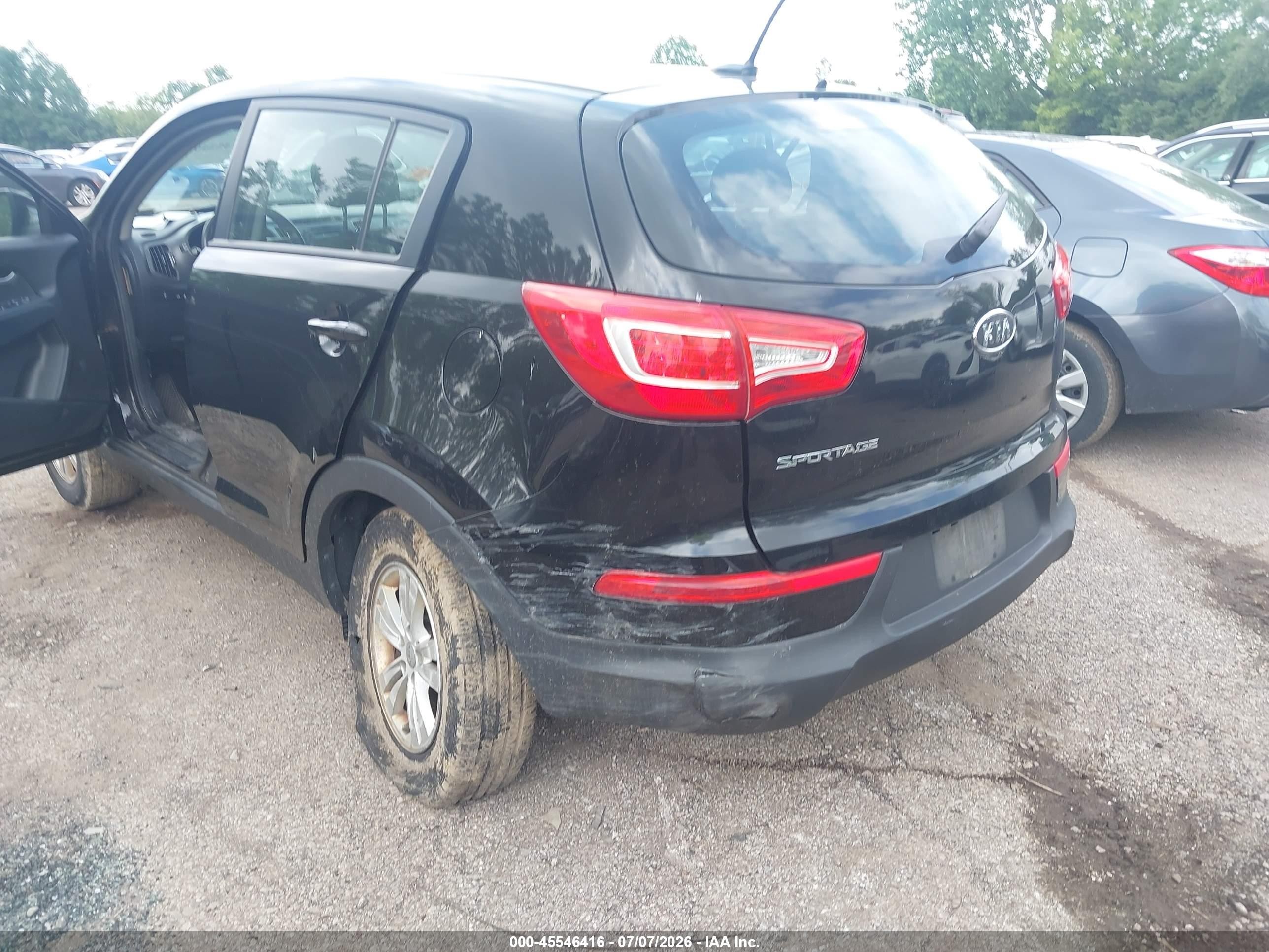 2012 Kia Sportage Lx Black vin: KNDPB3A29C7320343