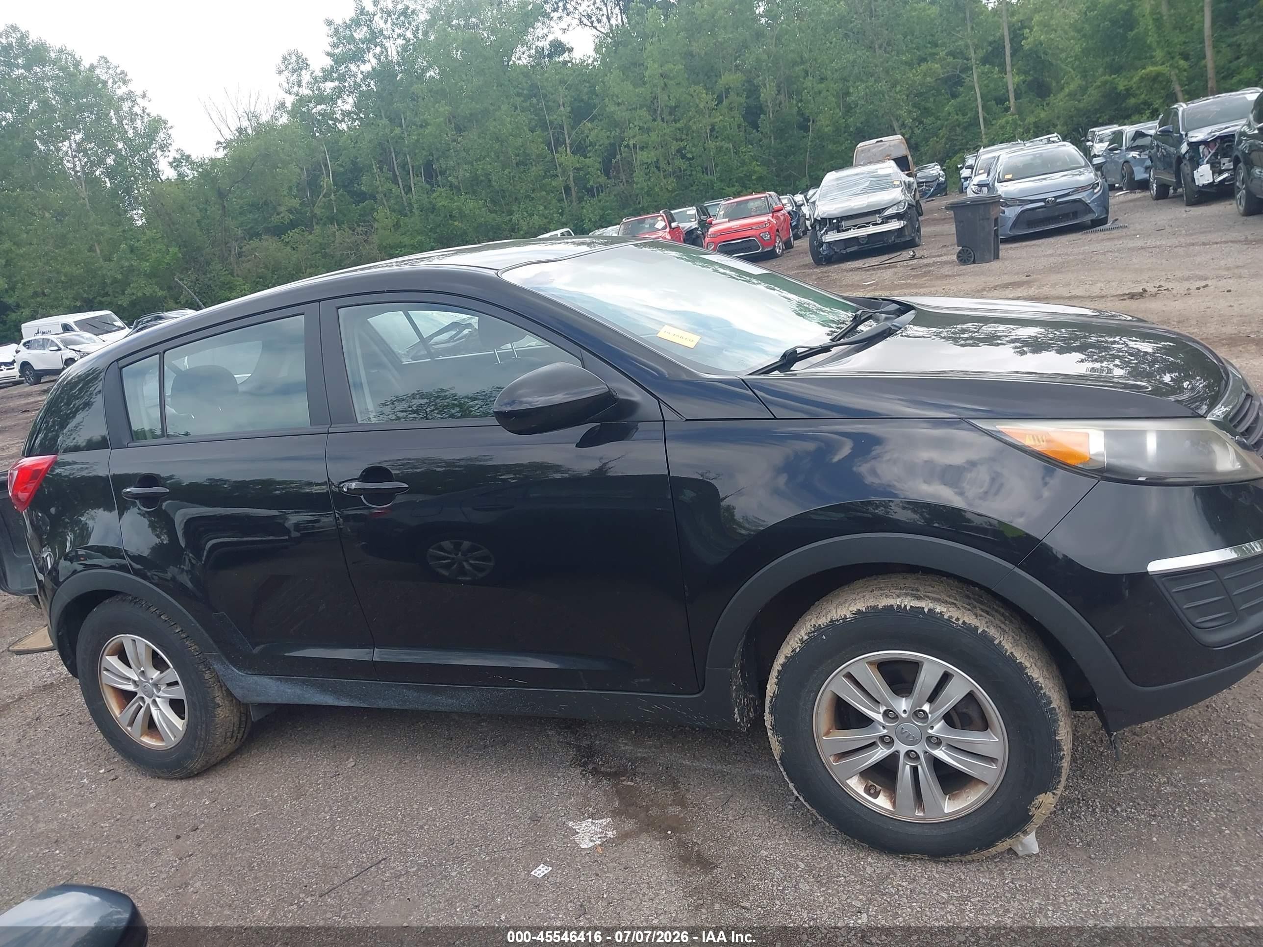 2012 Kia Sportage Lx Black vin: KNDPB3A29C7320343